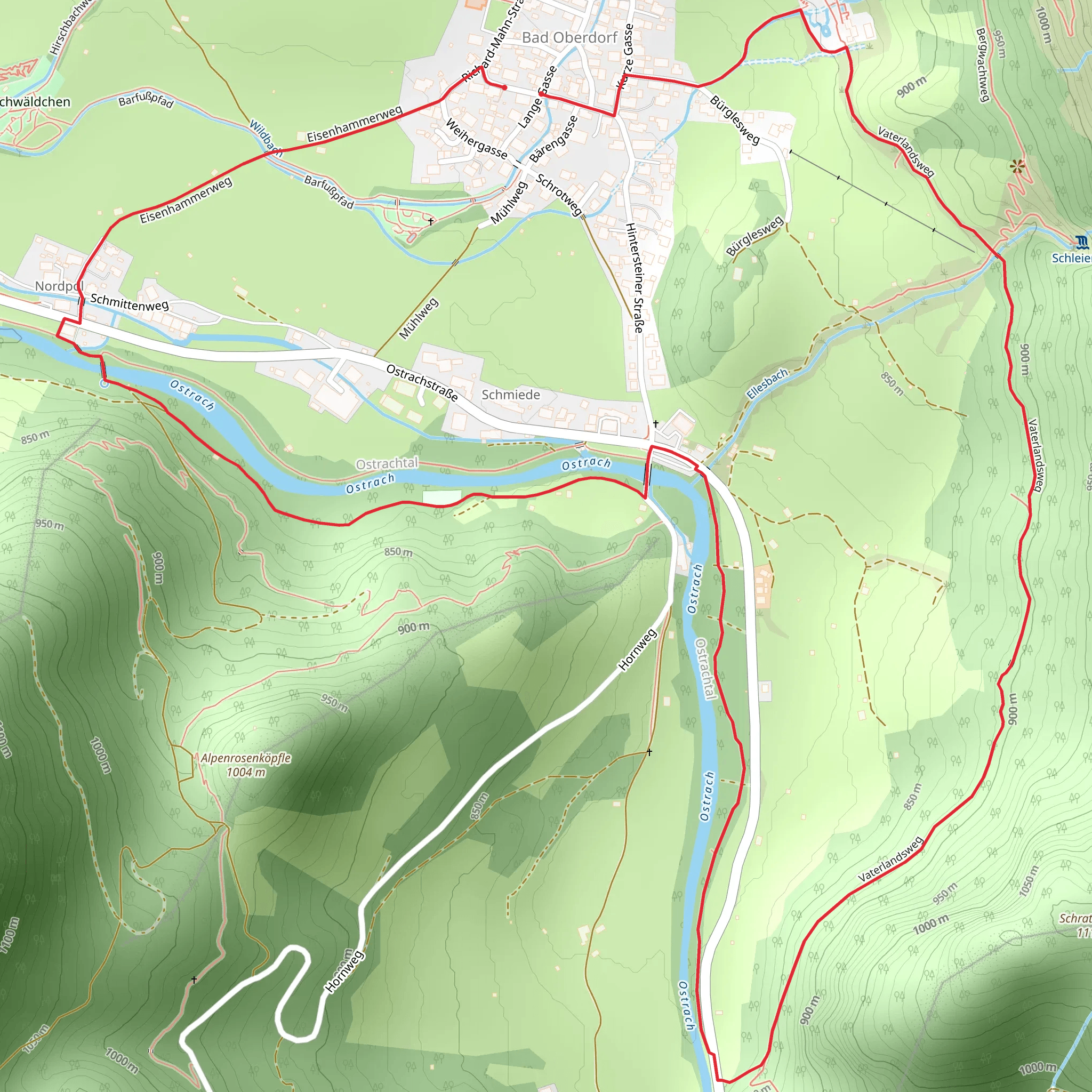 Wanderwegenetz Bad Hindeland mobile static map
