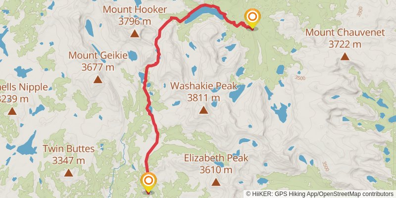 Cirque of the Towers Loop stage 3 Map