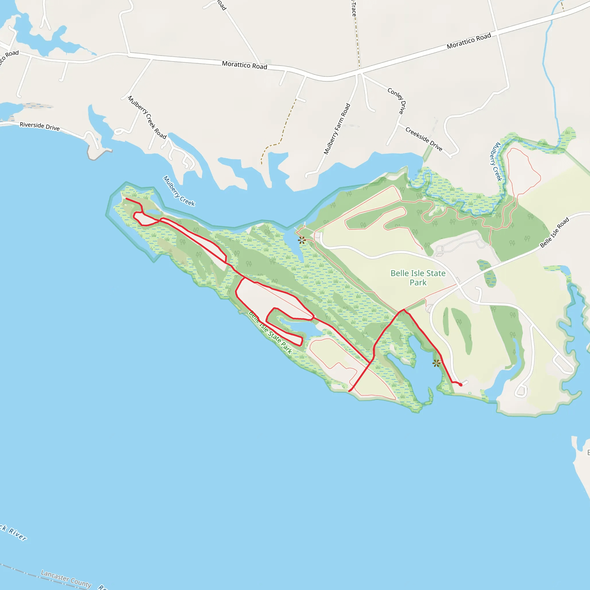 Watchhouse Trail, Brewer's Trail and Neck Fields Trail LoopOut and Back mobile static map