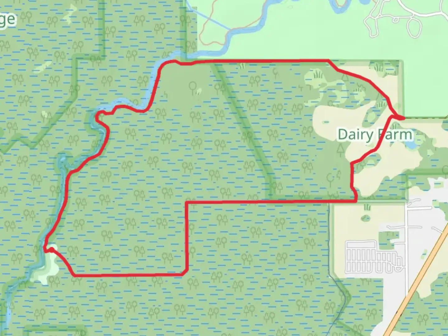An image depicting the trail Hillsborough River and Old Fort King Loop Trail and its surrounding area.