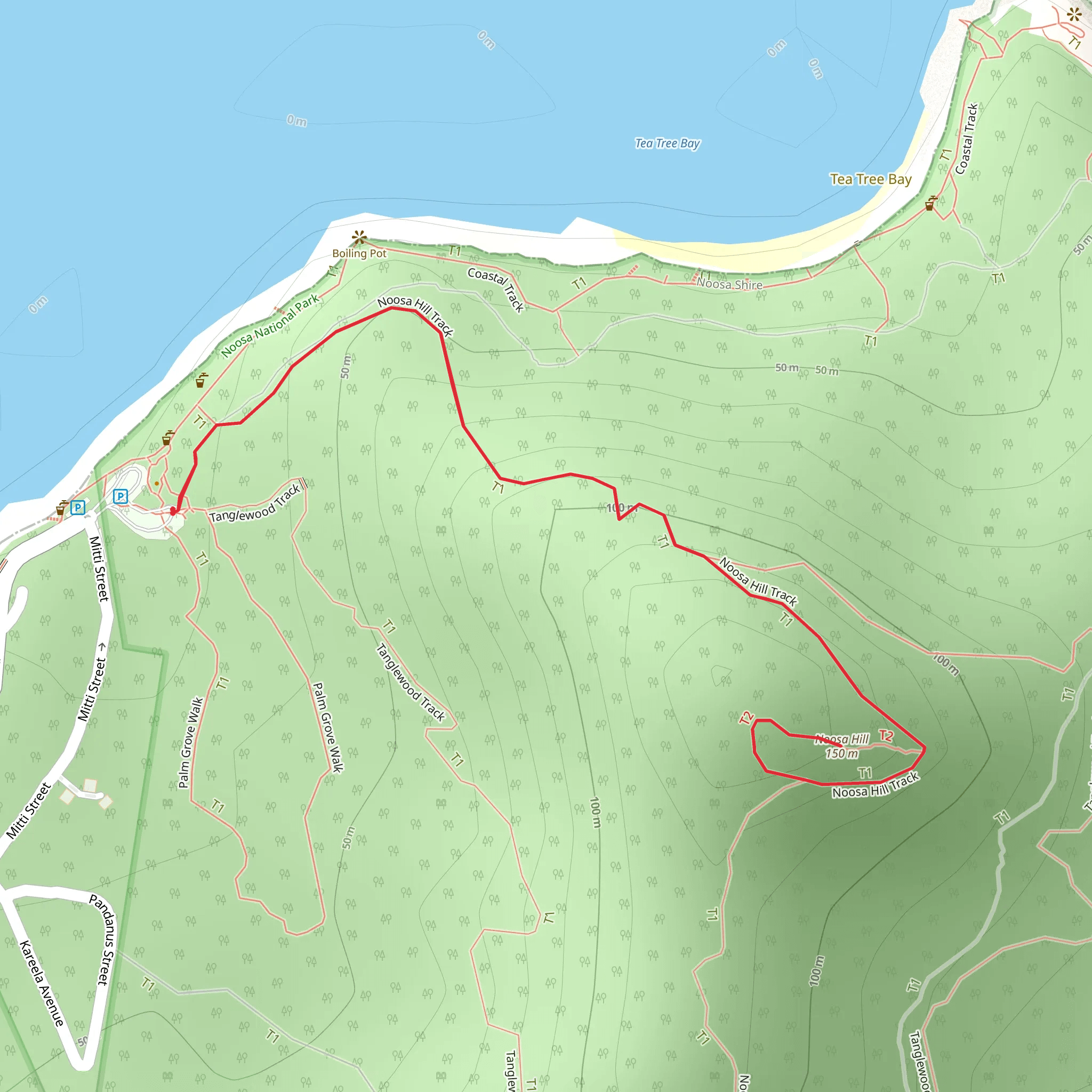 Noosa Hill Walk mobile static map
