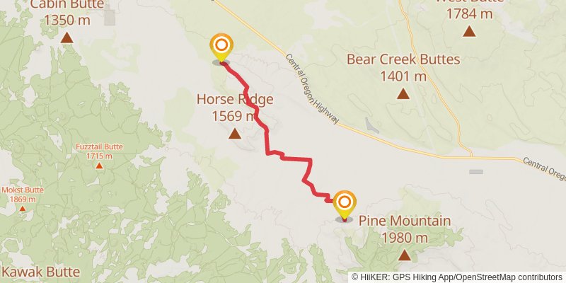 Ultra Pedestrian North Loop stage 135 Map