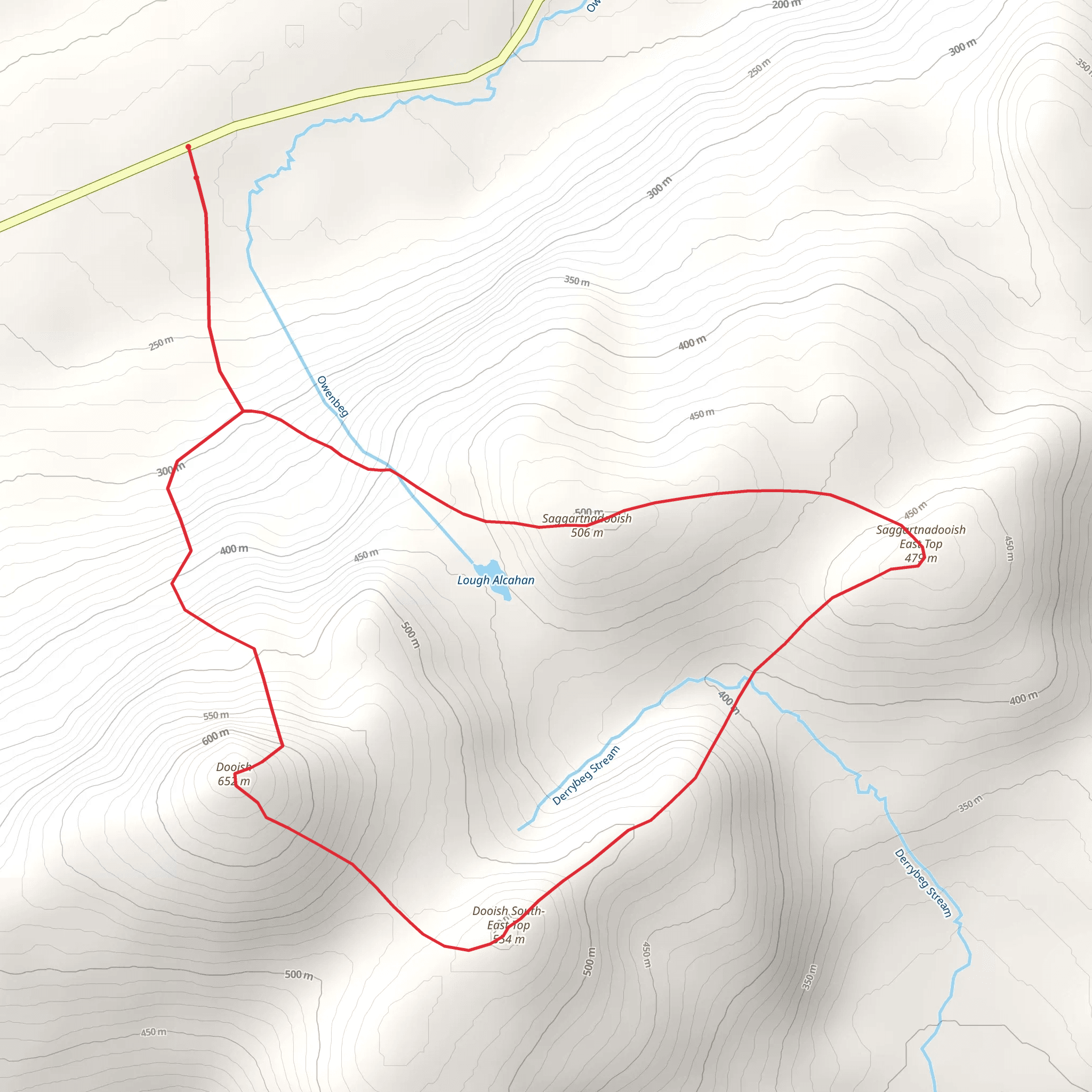 Dooish - Glenveagh Loop mobile static map
