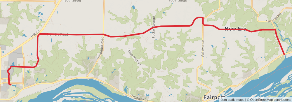 American Discovery Trail - Iowa stage 2 Map