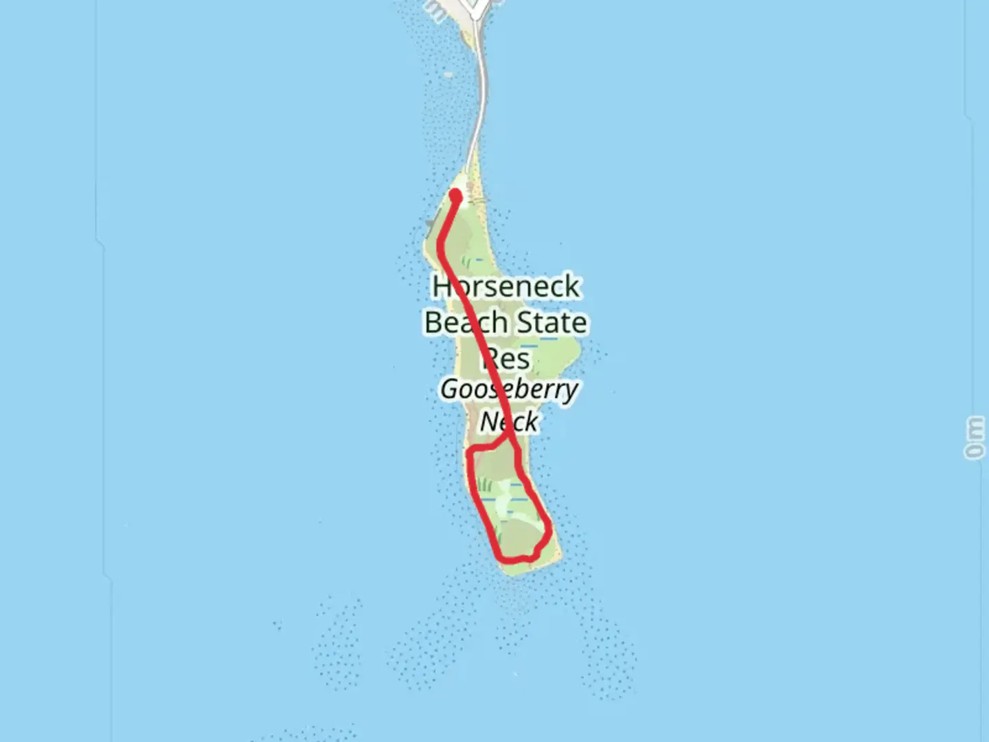 An image depicting the trail Horseneck Beach State Reservation Loop Trail and its surrounding area.