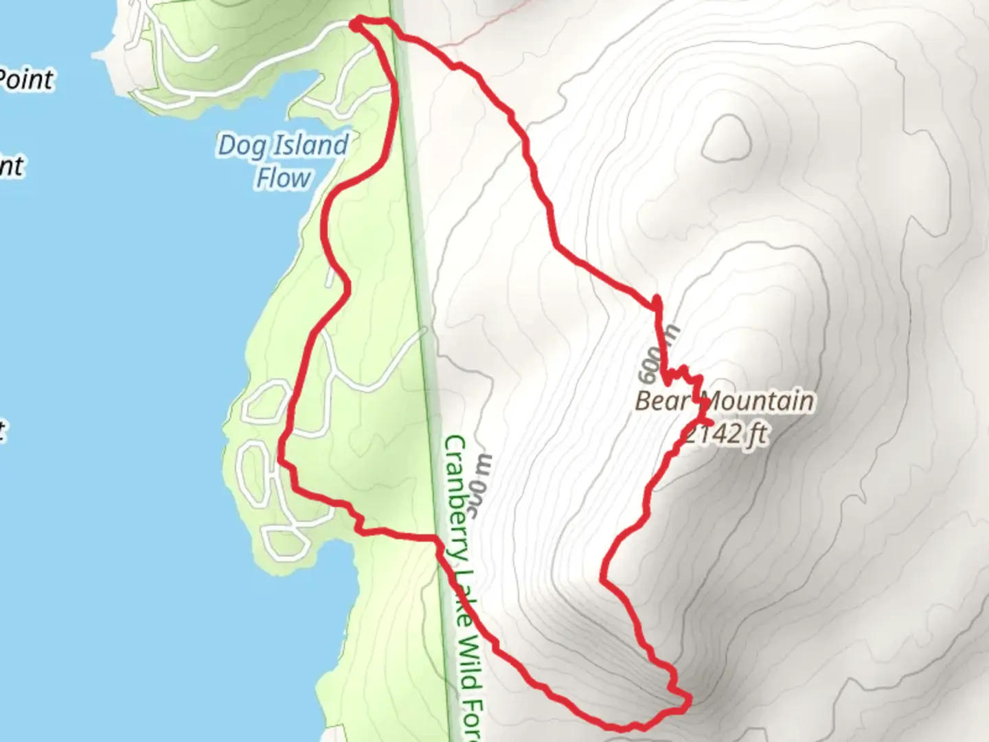An image depicting the trail Bear Mountain Loop and its surrounding area.