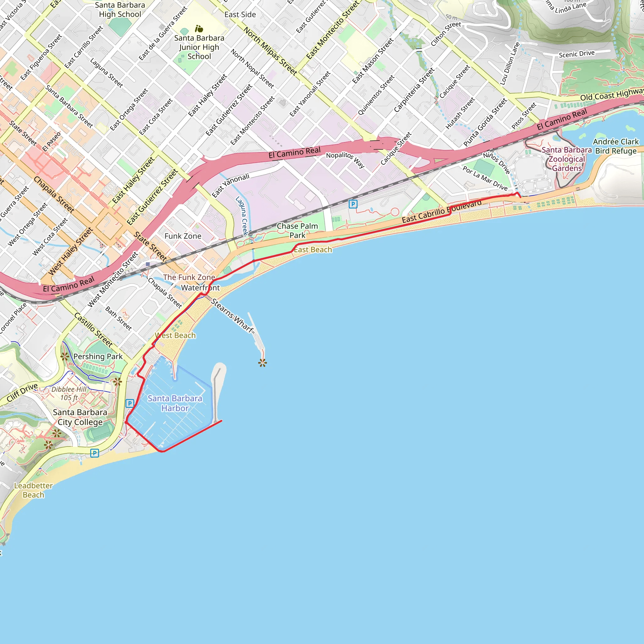 Point Castillo and Chase Palm Park mobile static map