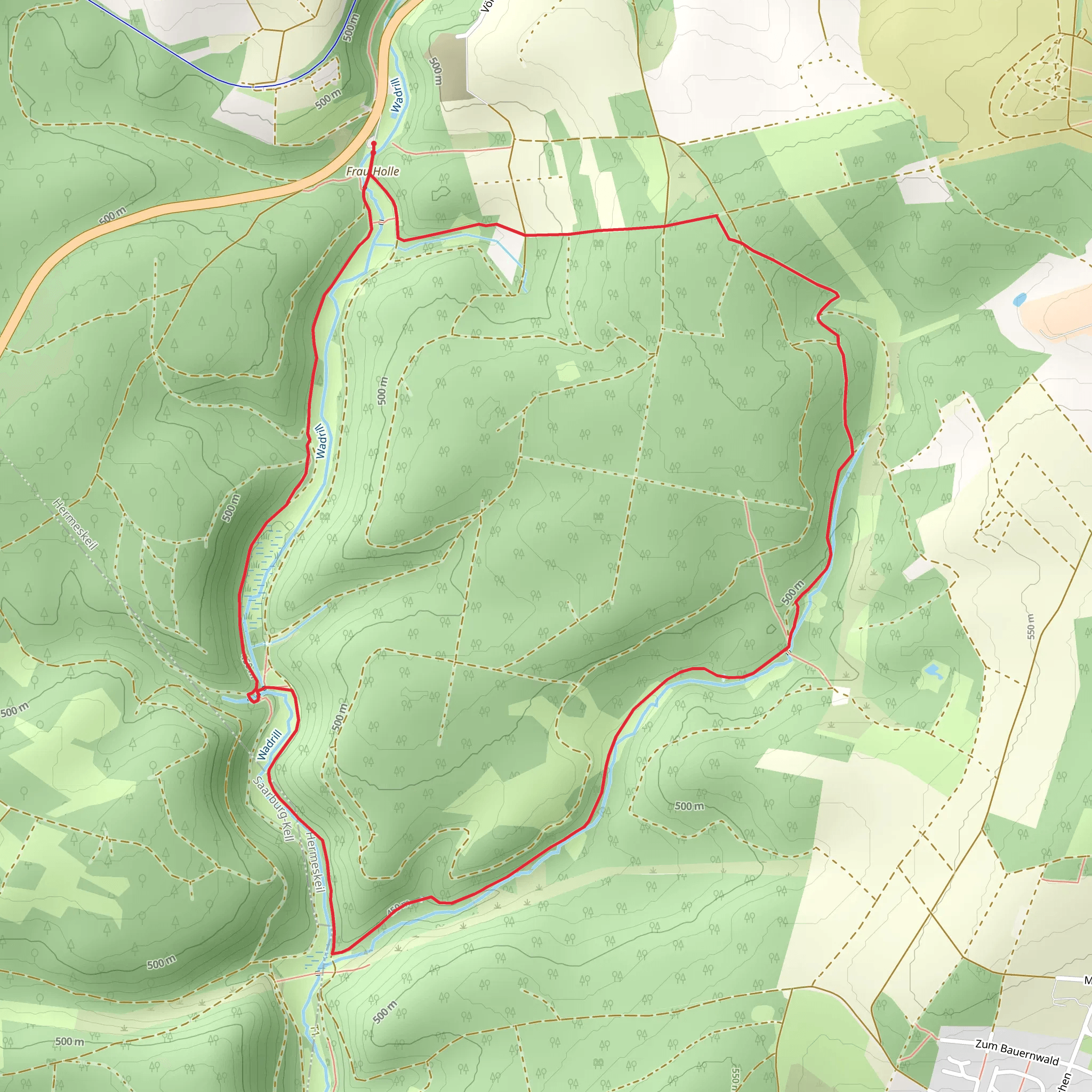 Frau Holle and Biberdamm Loop mobile static map