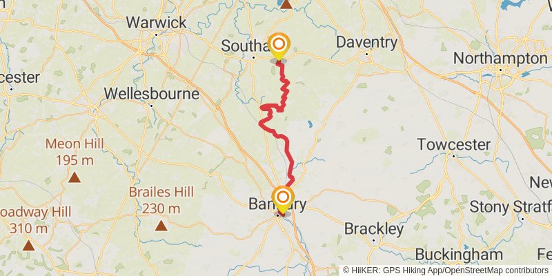 Oxford Canal Walk stage 4 Map