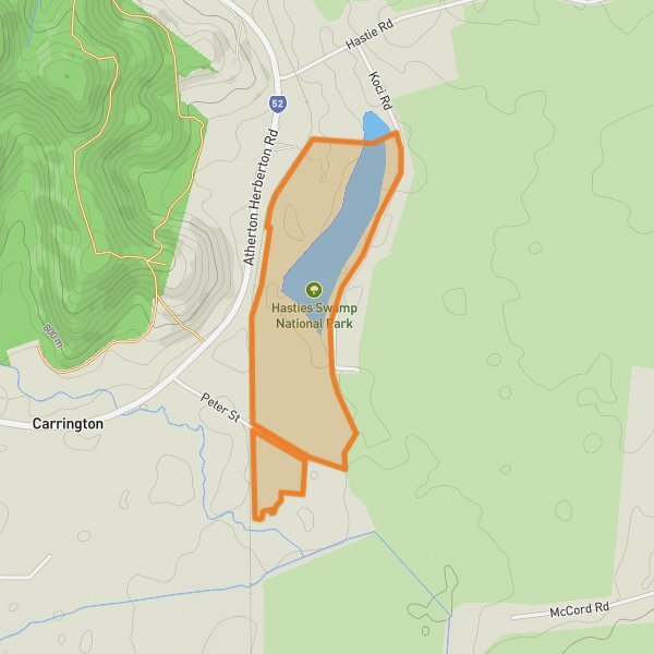 Hasties Swamp National Park mobile static map
