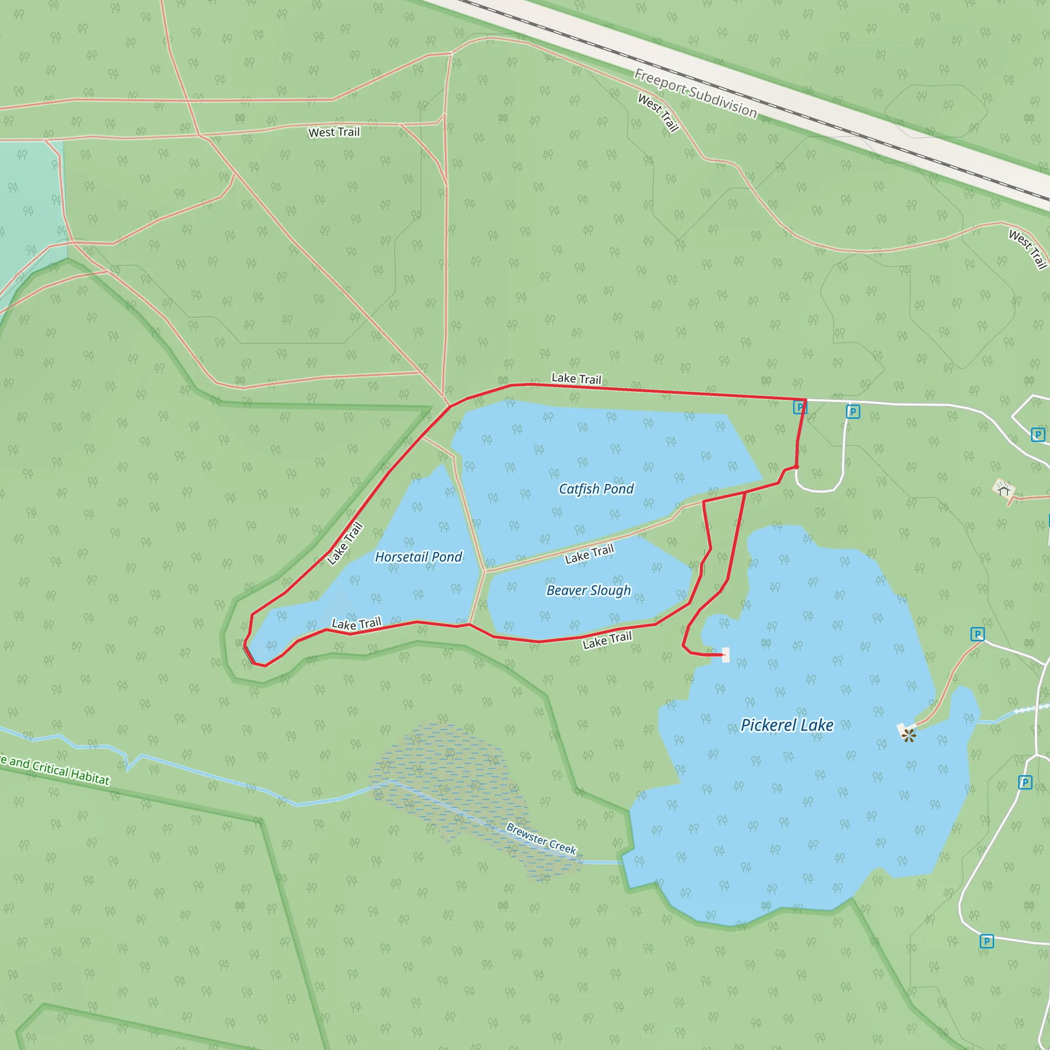 Catfish, Horsetail and Beaver Slough Pond Loop mobile static map
