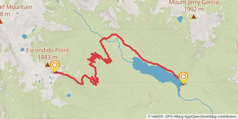 Central Alpine Lakes Loop stage 2 Map