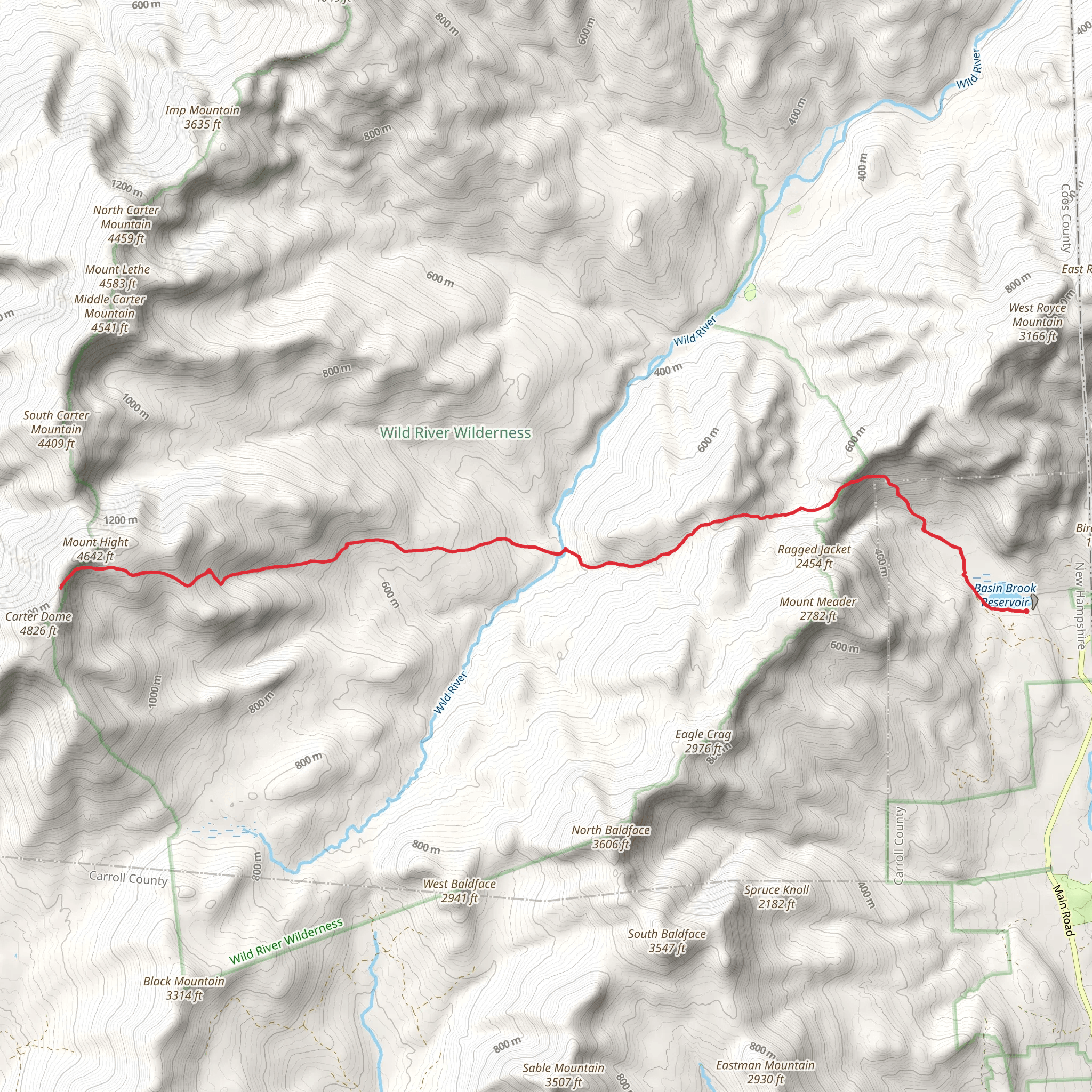 Black Angel Trail mobile static map