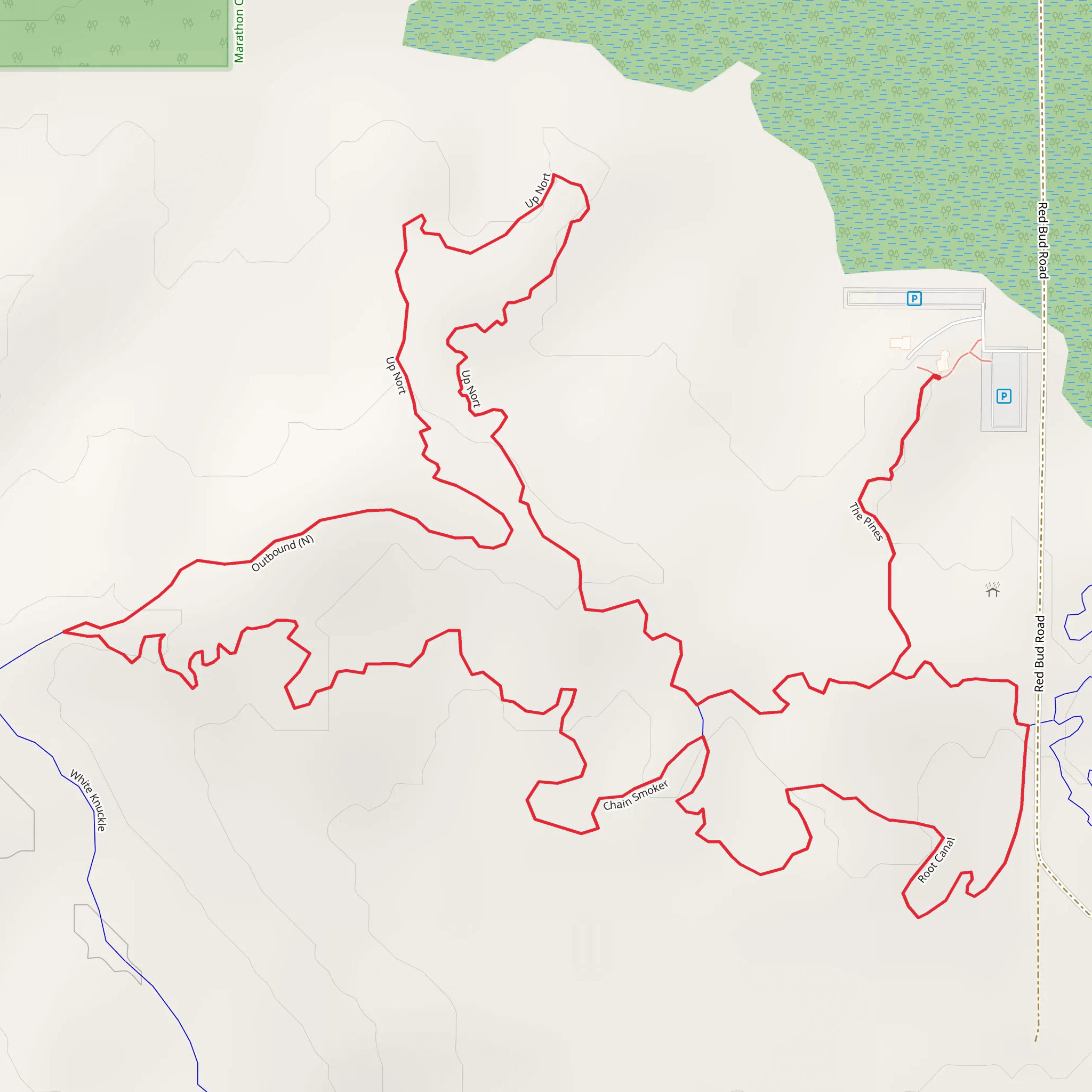 Up Nort, Outbound North and Chain Smoker Loop mobile static map