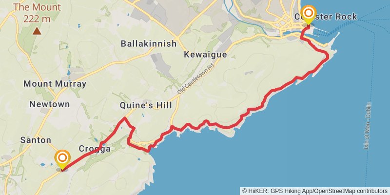 Raad Ny Foillan - Isle of Man Coastal Path stage 9 Map