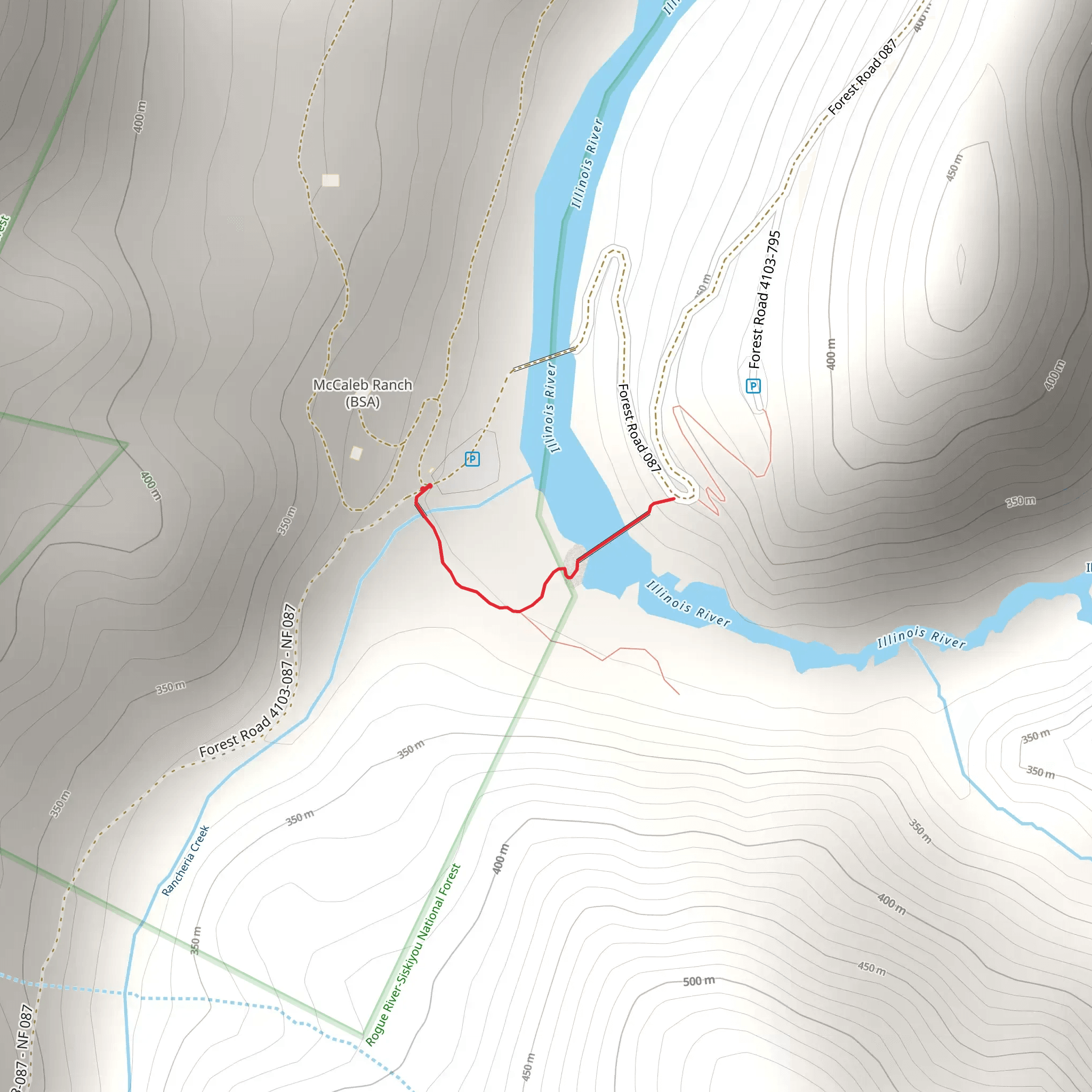 Fall Creek Trail mobile static map