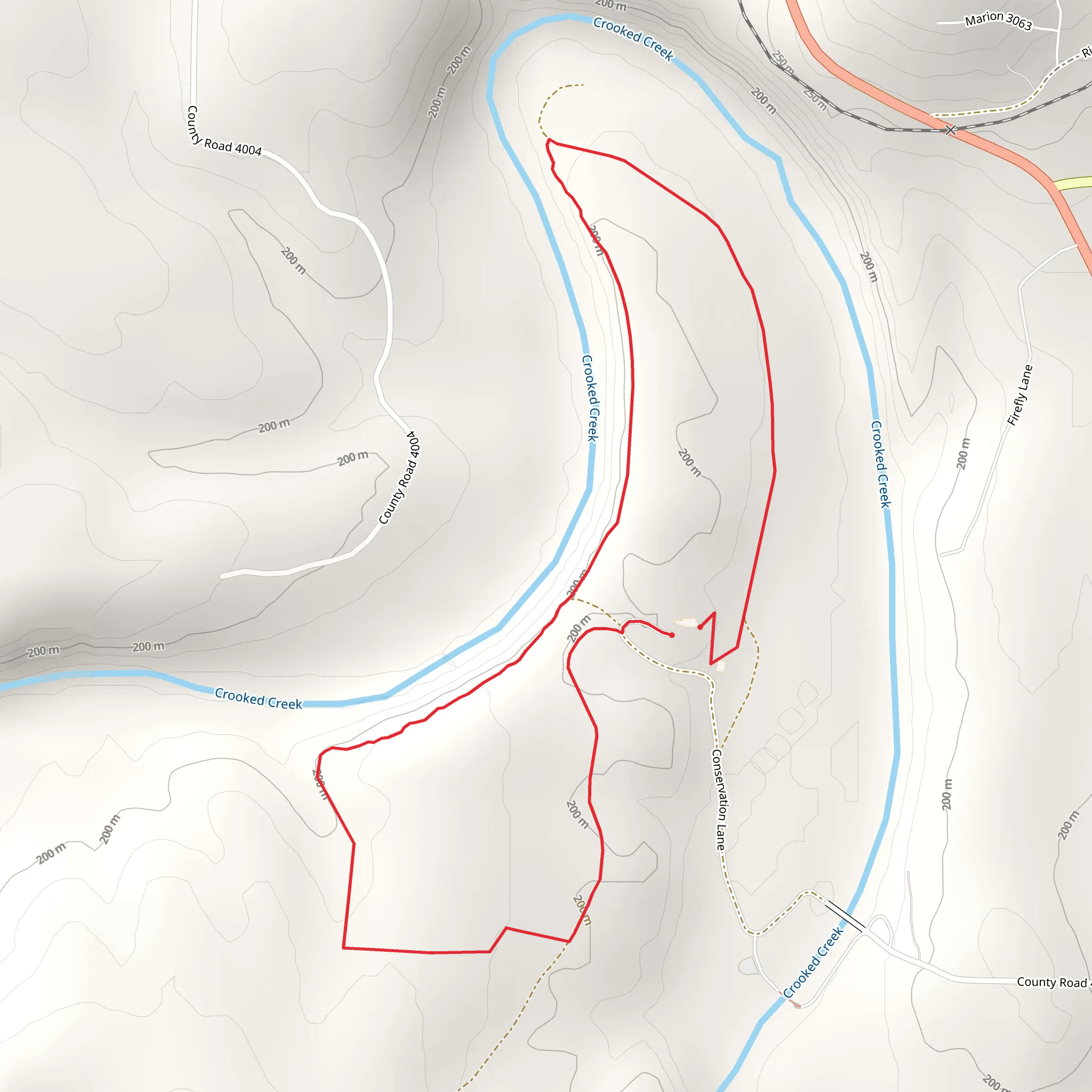 Crooked Creek Loop mobile static map