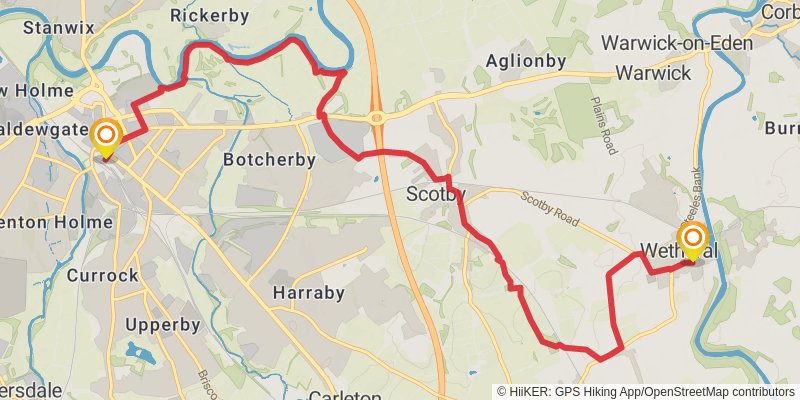 Settle to Carlisle via Pennine Journey stage 9 Map