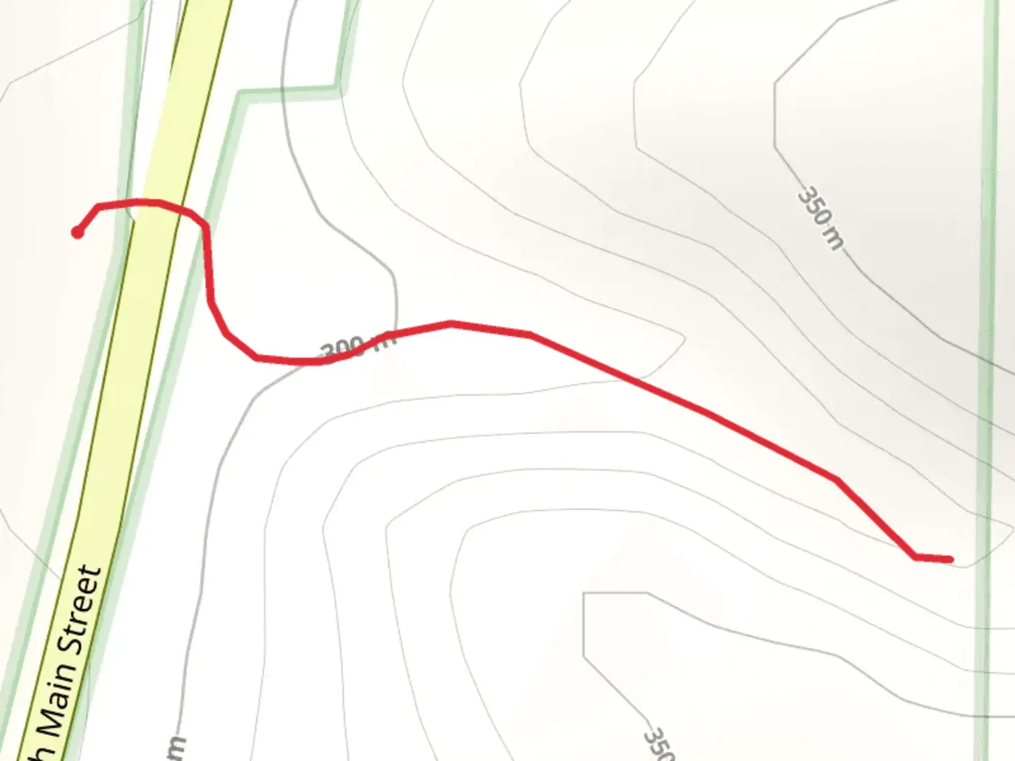 An image depicting the trail North Main Street Trail and its surrounding area.