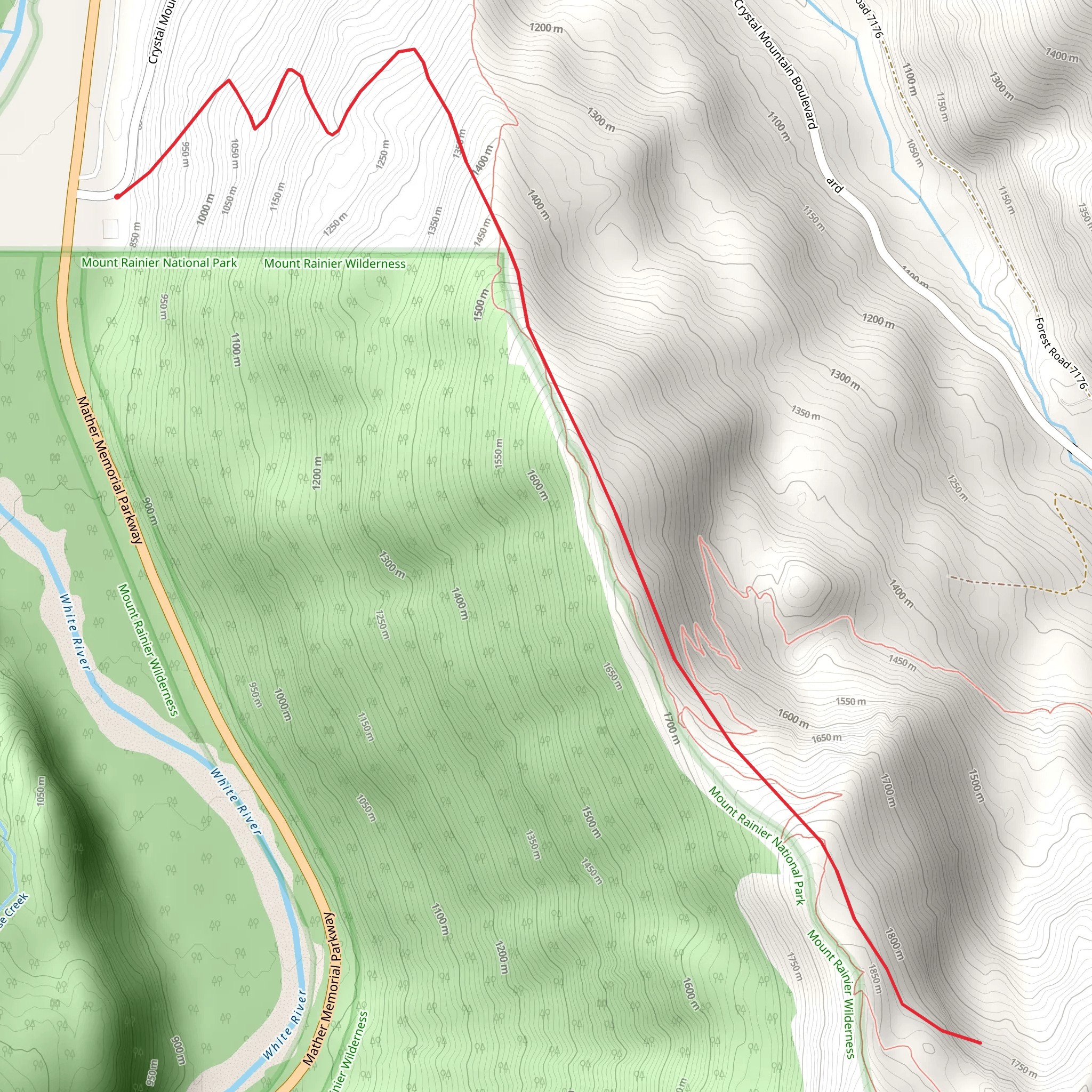 Crystal Ridge Trail mobile static map