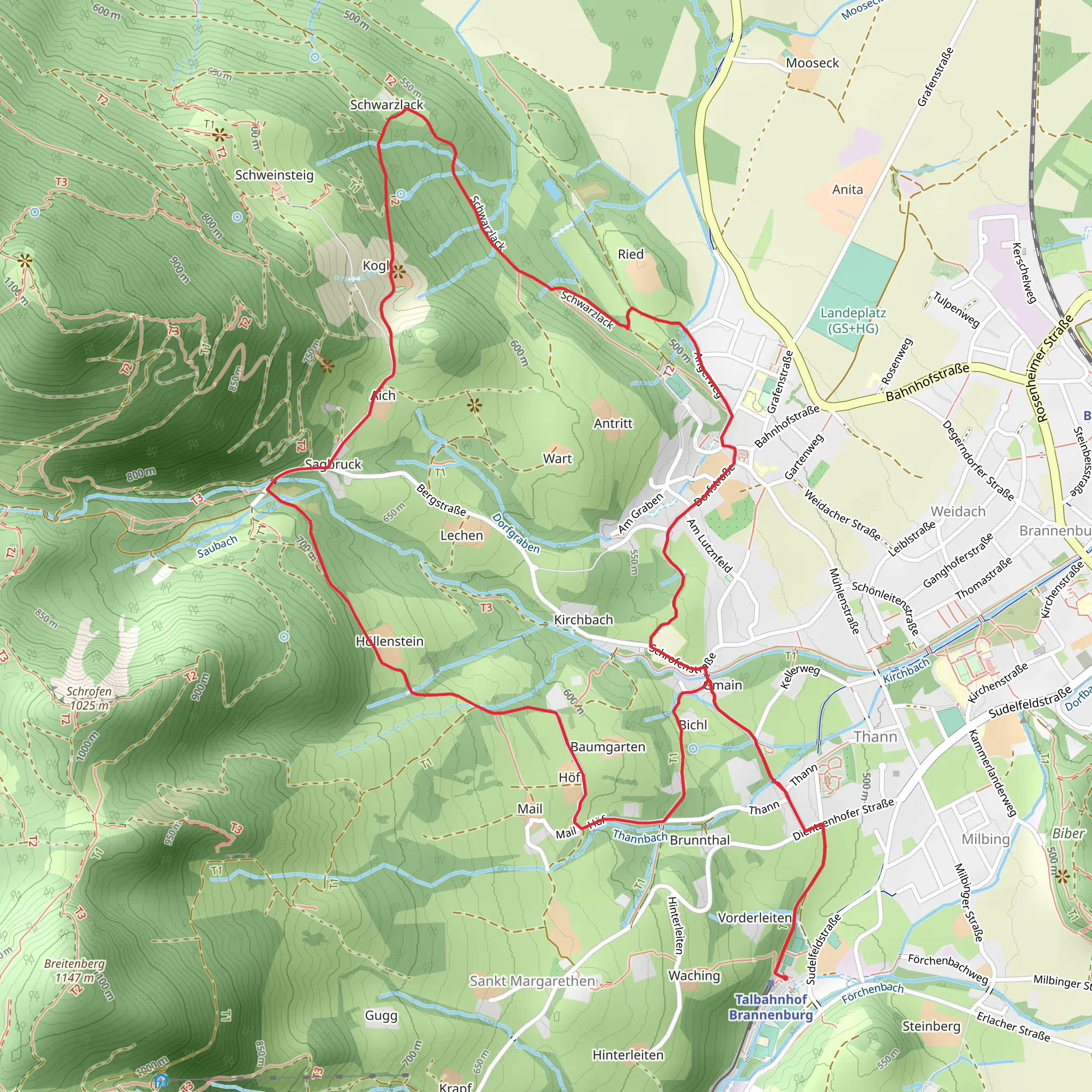 HAAS Loop Trail mobile static map
