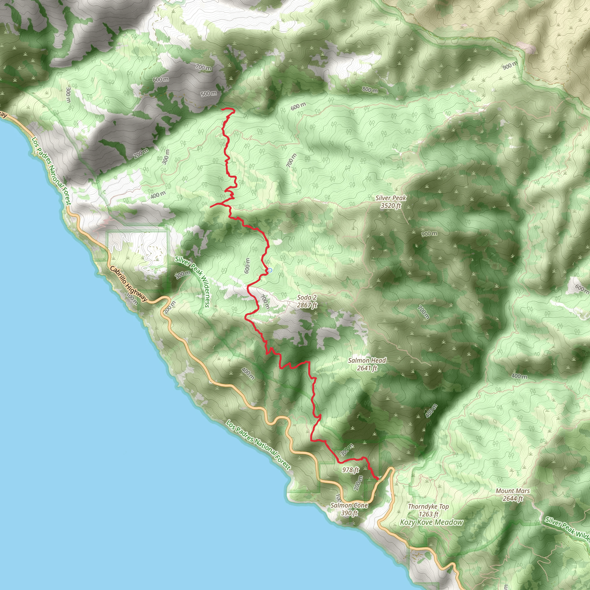 Villa Creek via Buckeye Trail mobile static map