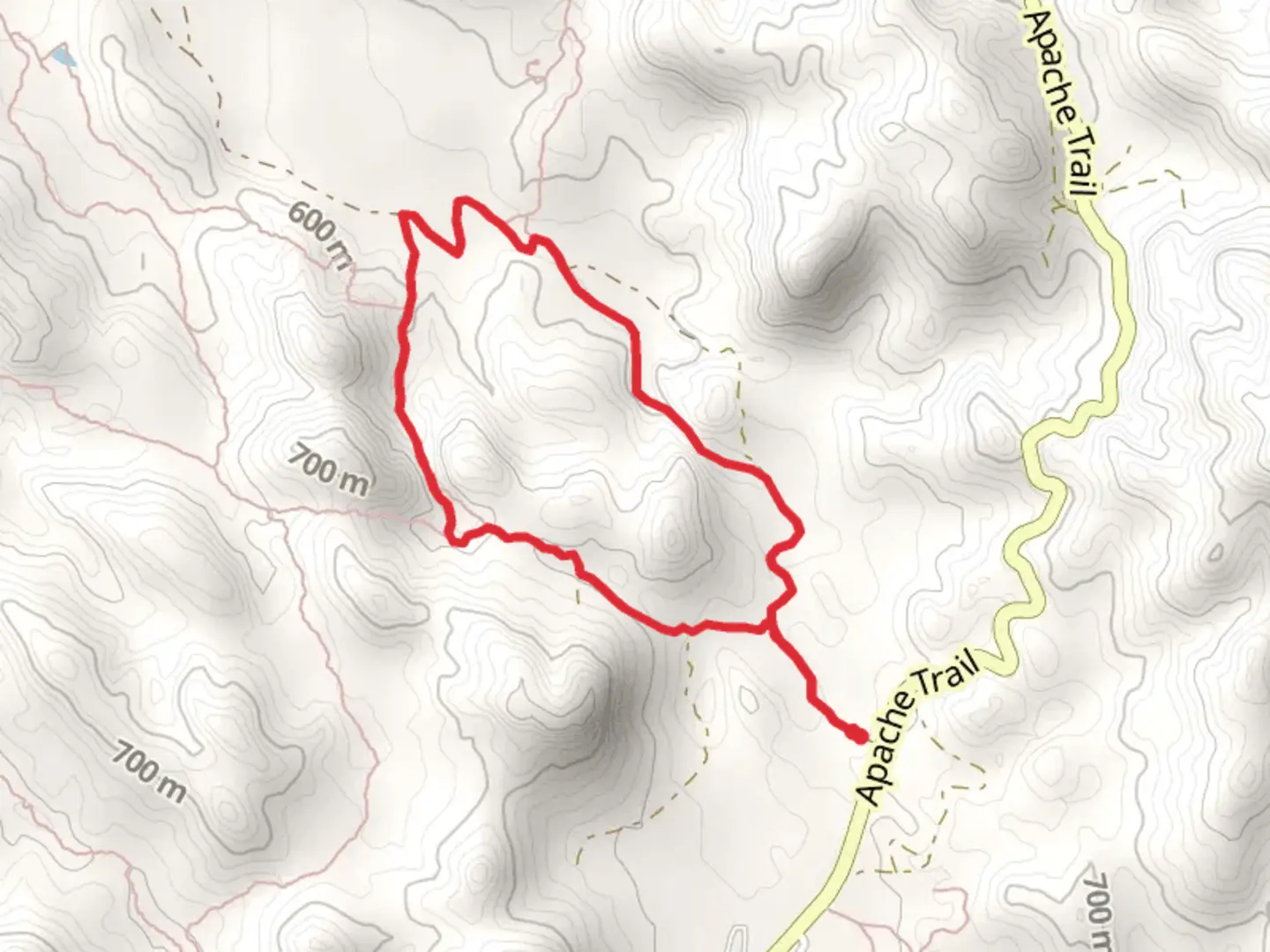 An image depicting the trail Willow Springs Canyon Loop and its surrounding area.