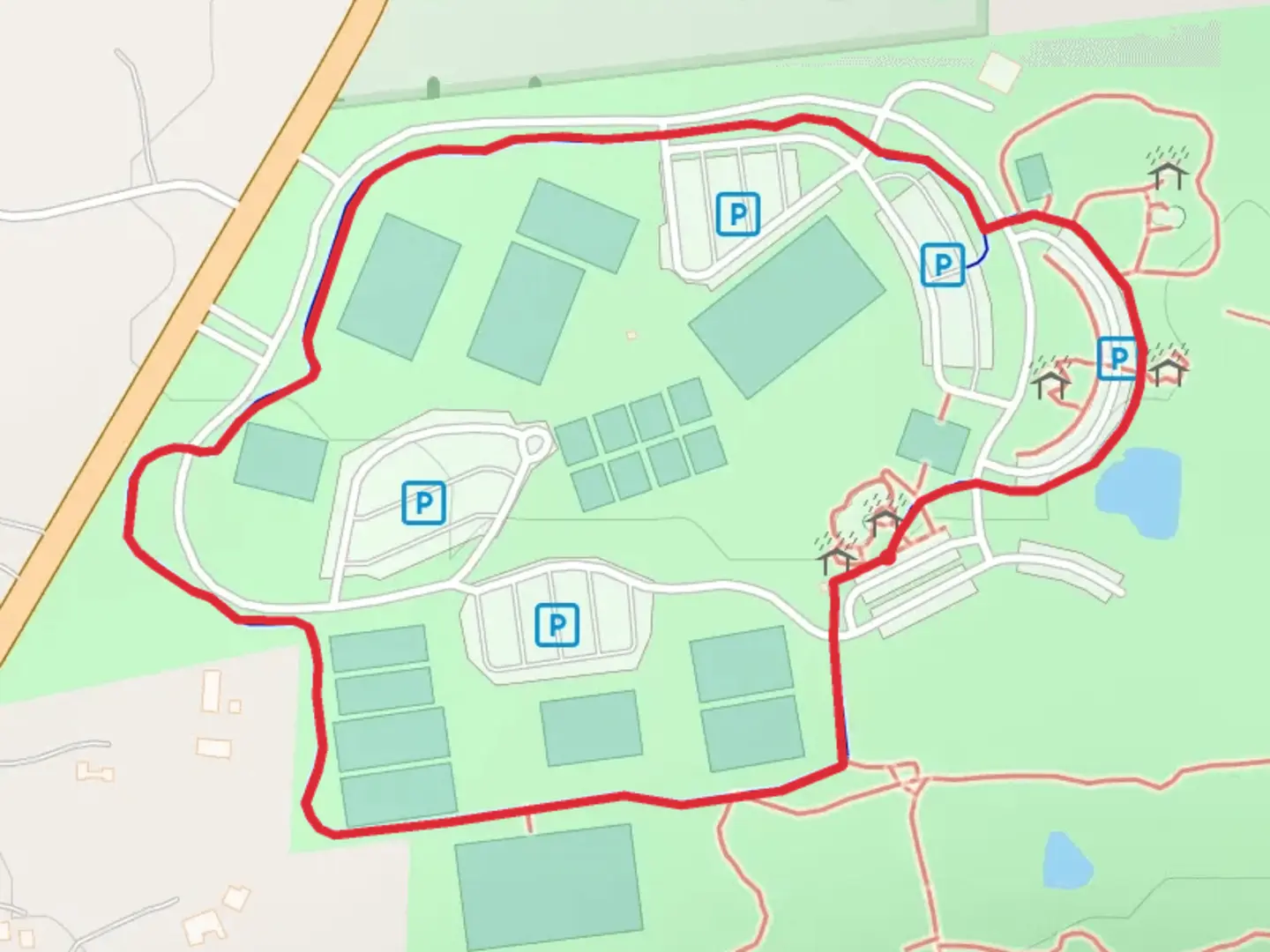 An image depicting the trail Patricia Allyn Park Loop and its surrounding area.