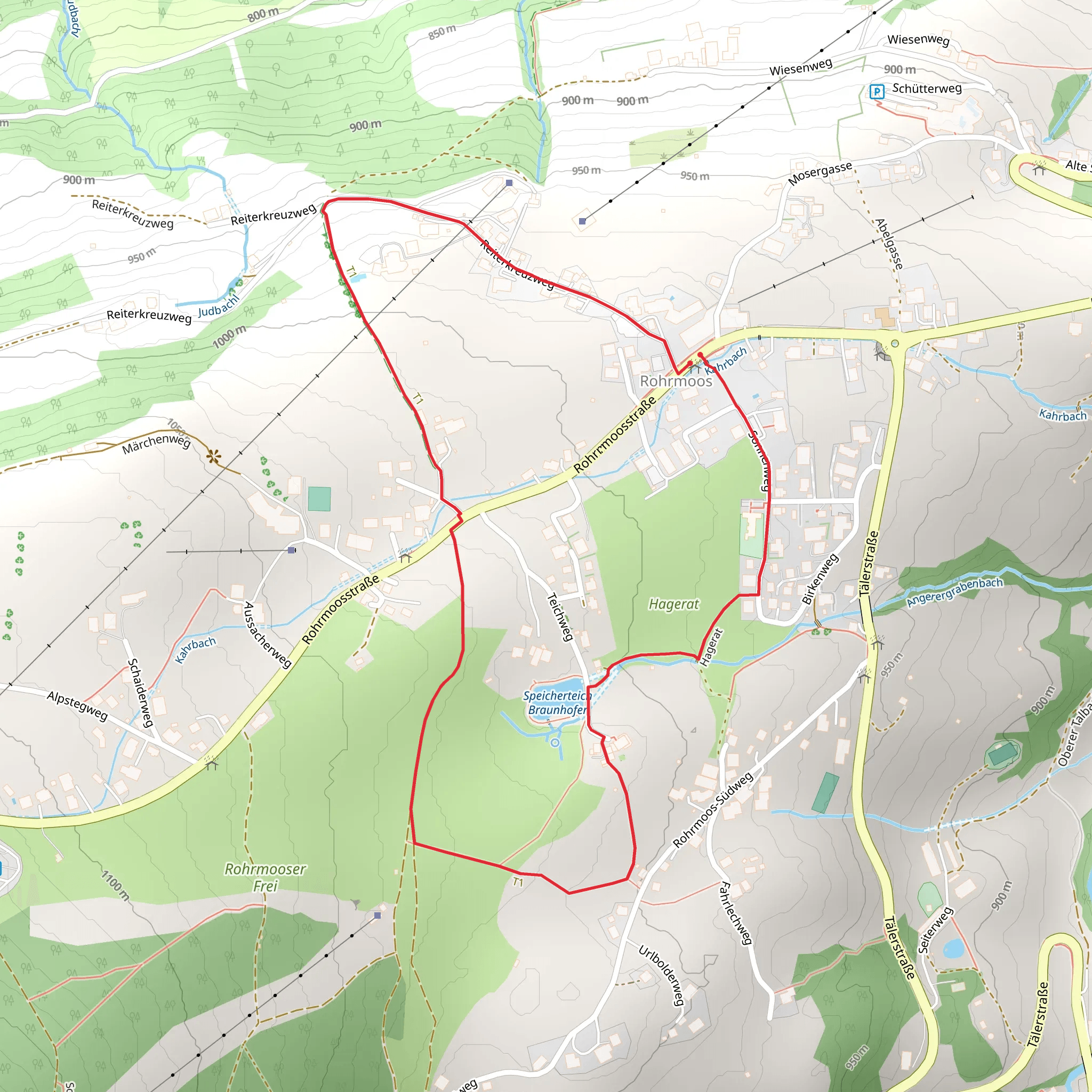 Rohrmoos Meadow Trail mobile static map