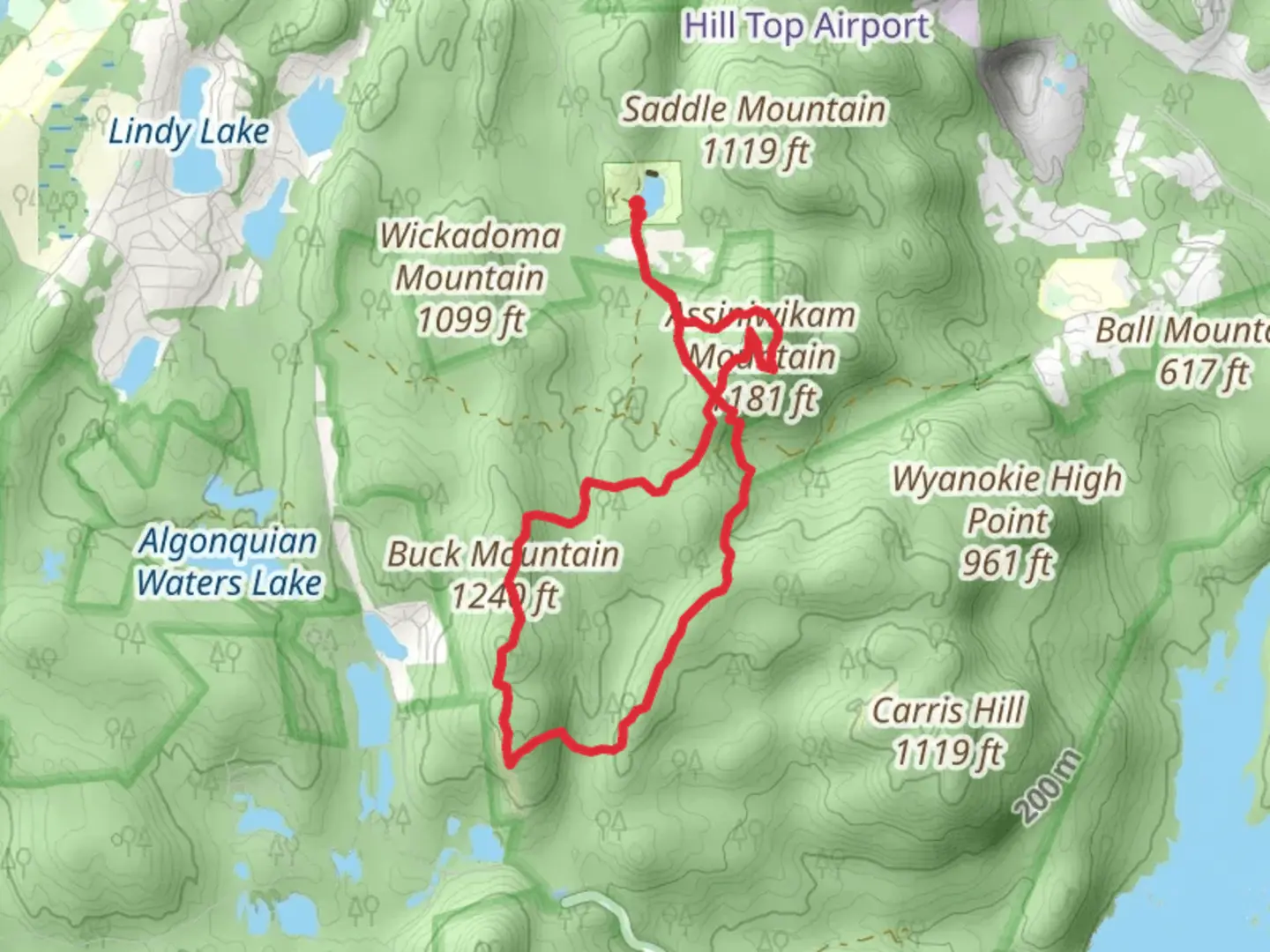 An image depicting the trail Will Monroe, Outlaw and Wyanokie Crest Loop Trail and its surrounding area.
