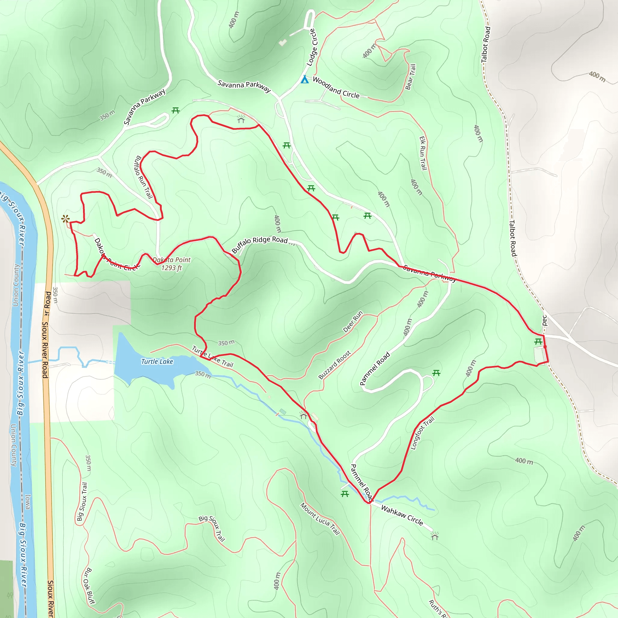 Dakota Point - Turtle Lake Loop mobile static map