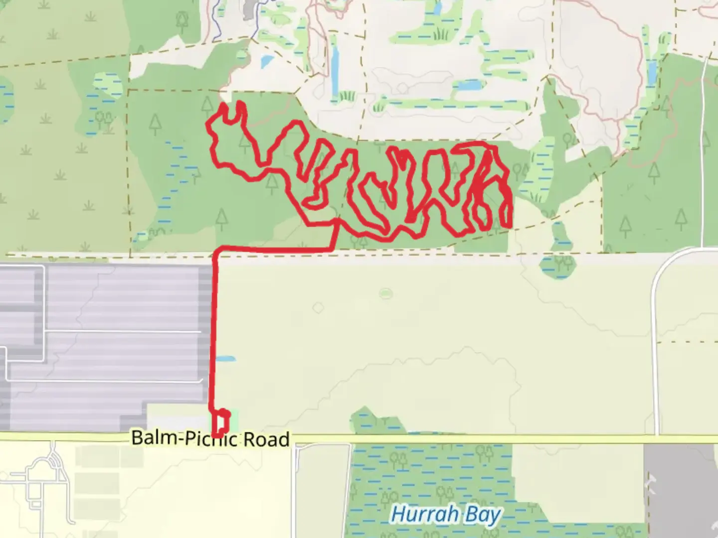 An image depicting the trail Northeast and Northwest Loop and its surrounding area.