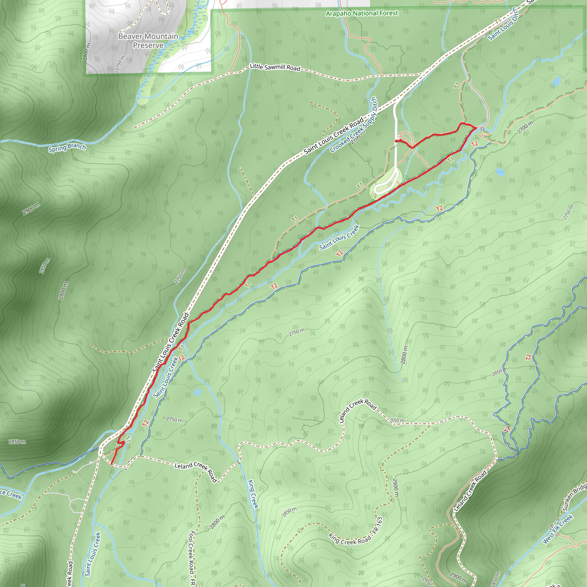 Creekside Trail mobile static map