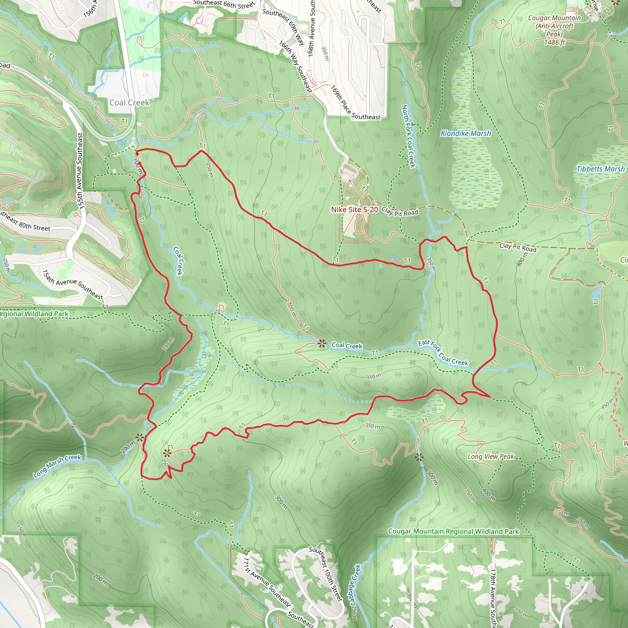 Cave Hole Trail and Shy Bear Trail mobile static map