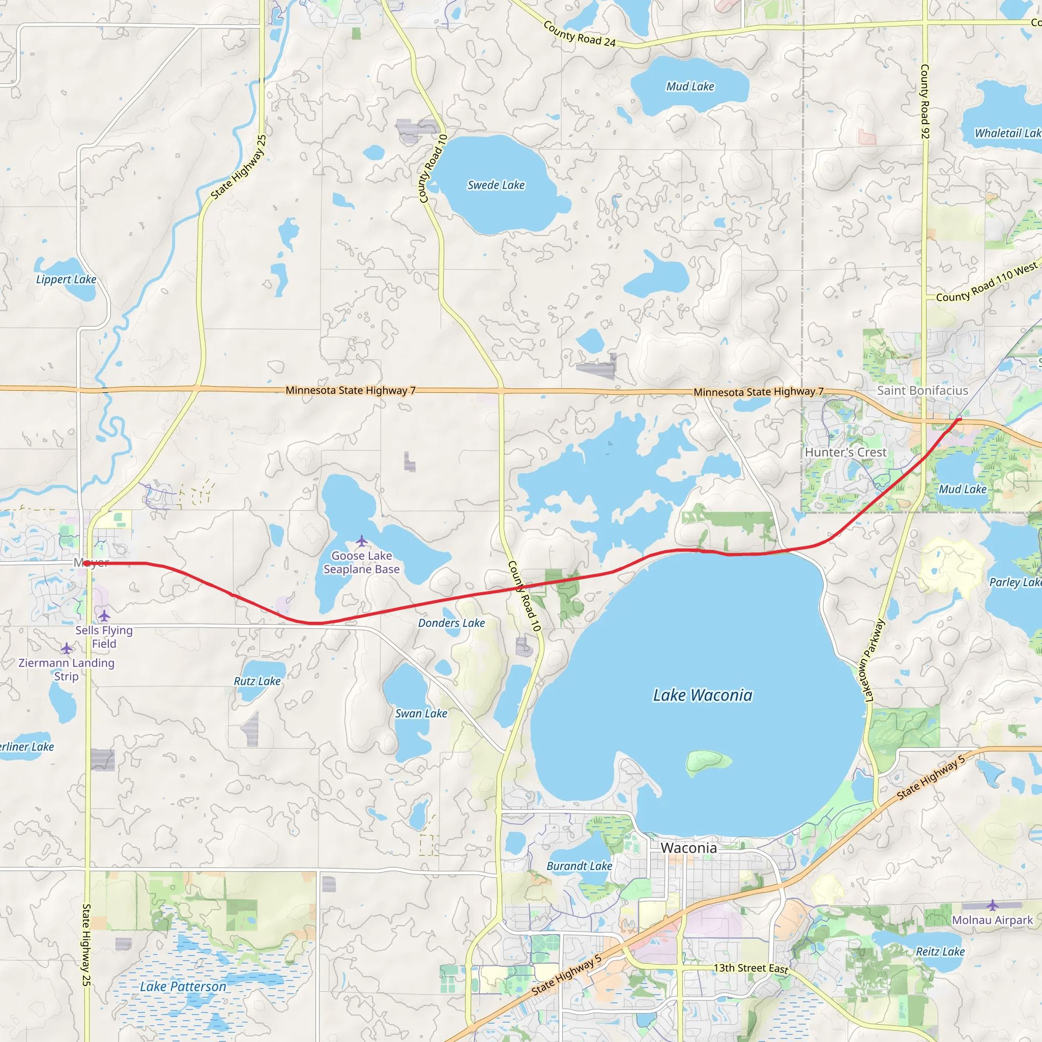 Dakota Rail Regional Trail mobile static map
