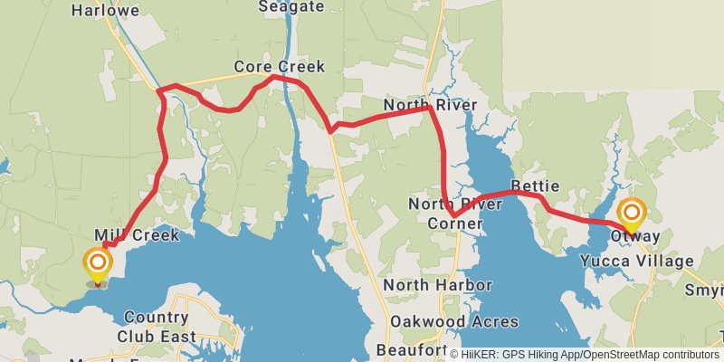 Mountains-to-Sea Trail stage 88 Map