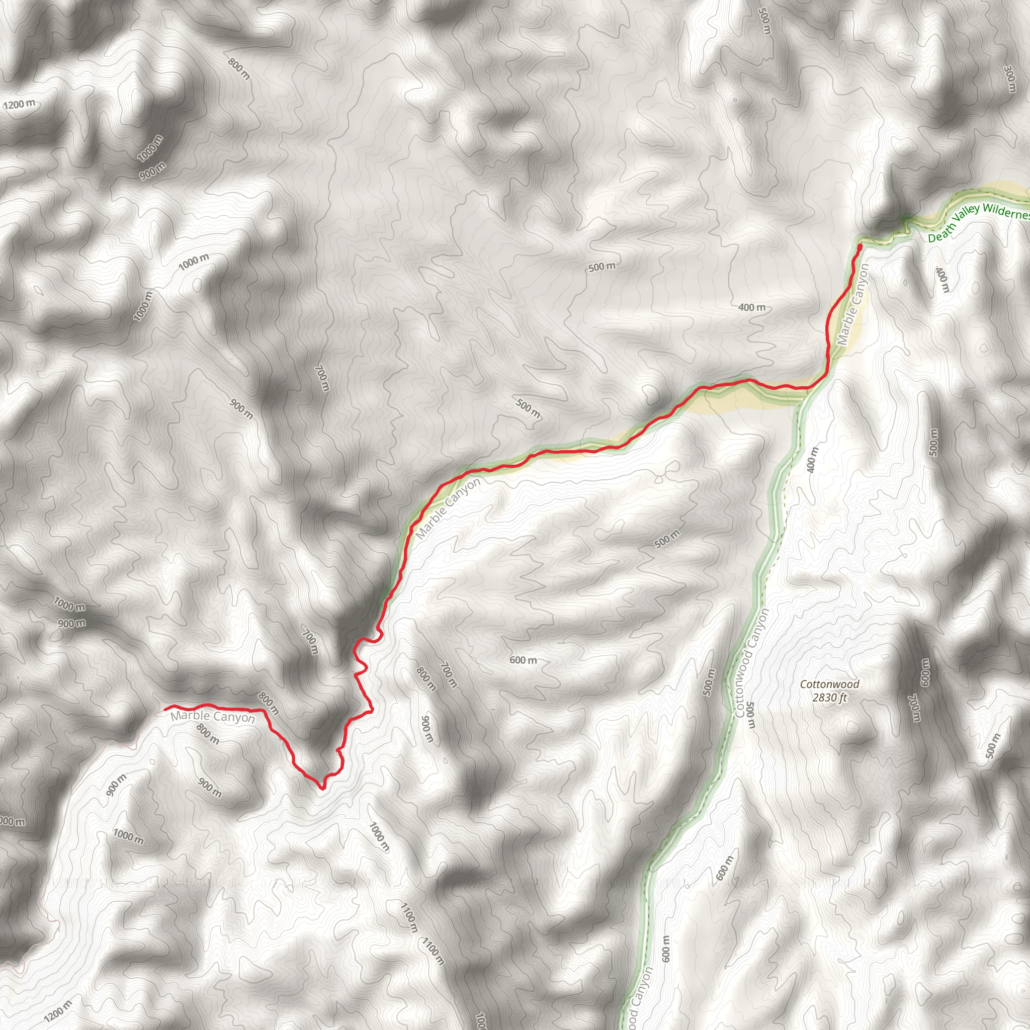 Cottonwood Marble Canyon Trail via Marble Canyon Road mobile static map