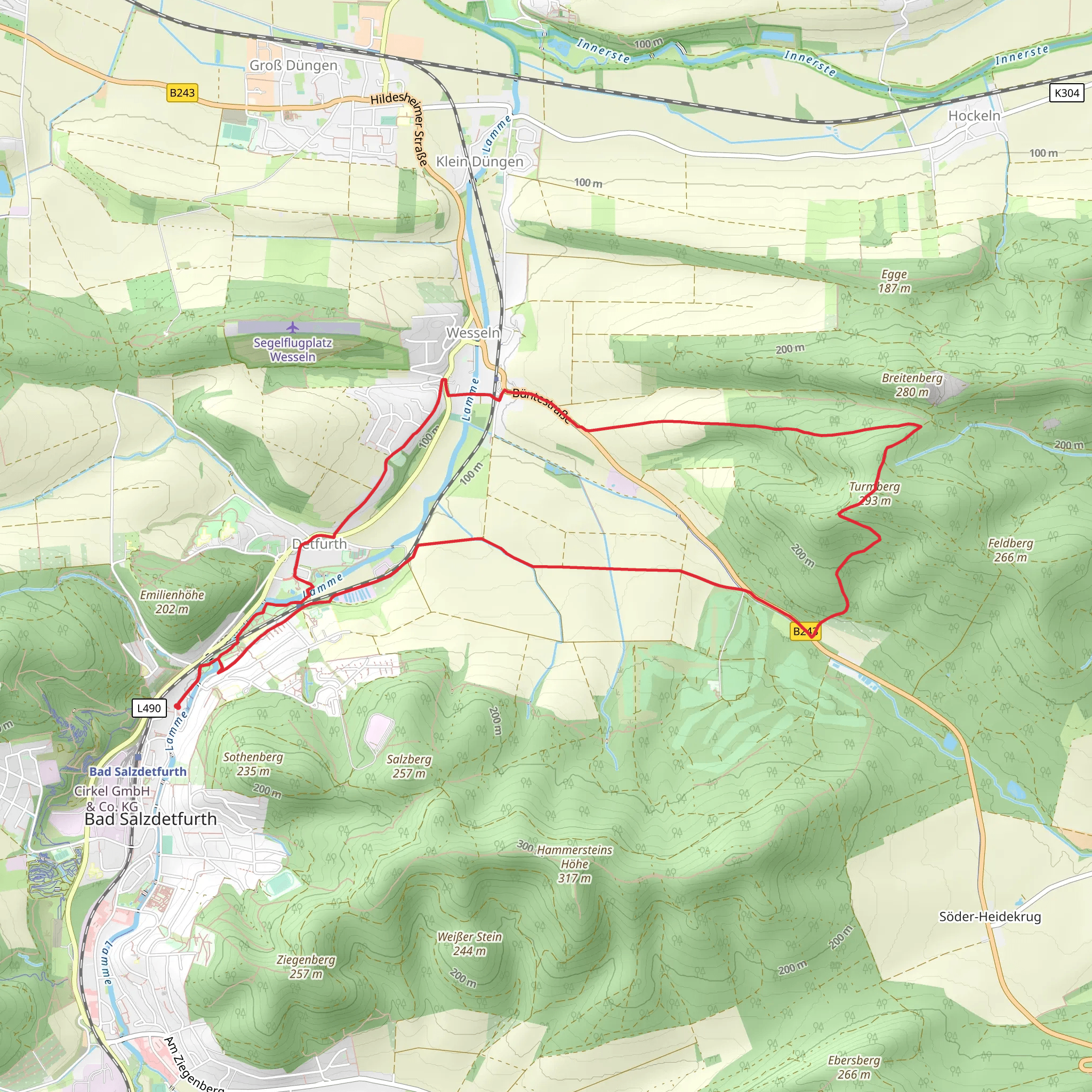 Drei Pappeln Loop mobile static map