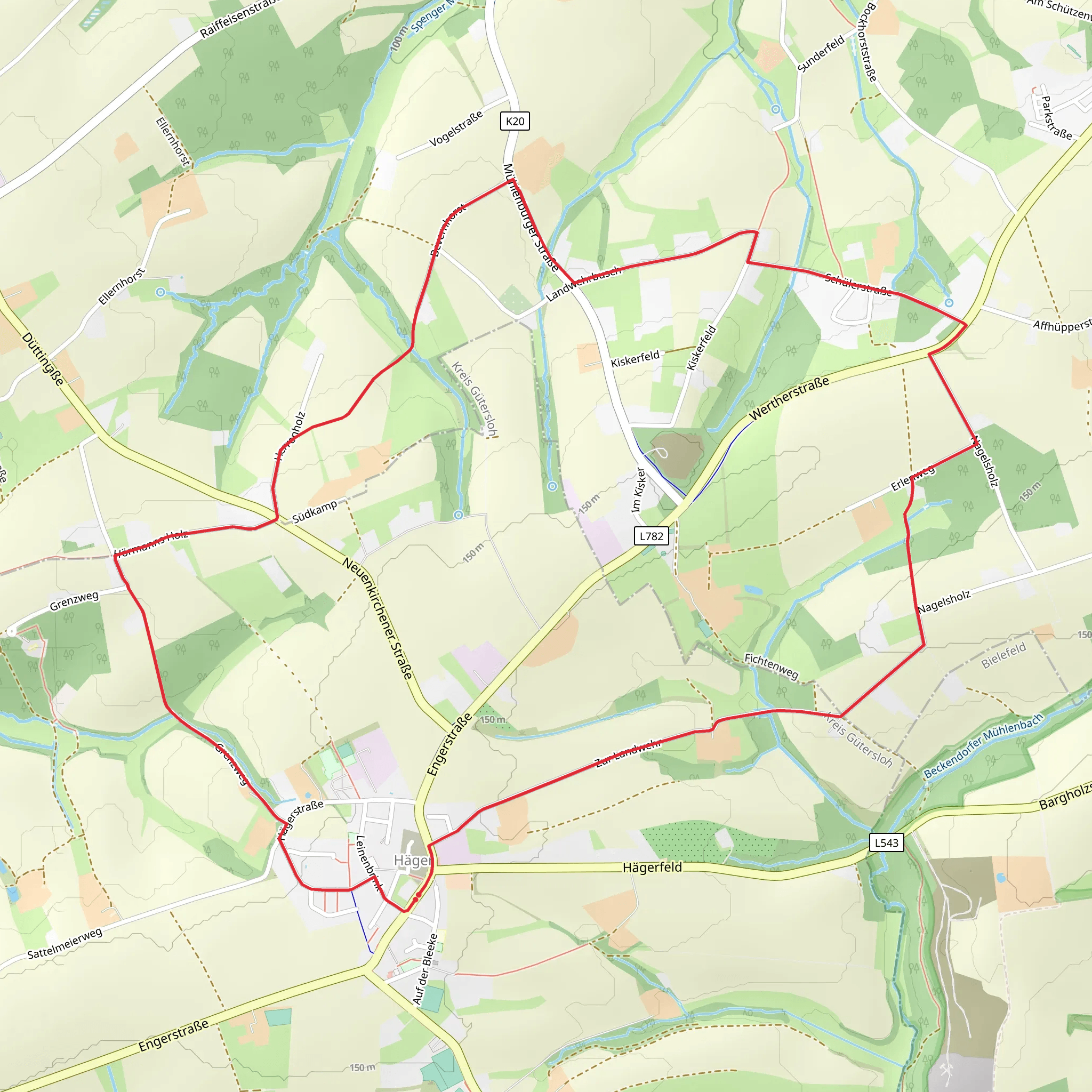 Häger and Joellenbeck Loop mobile static map