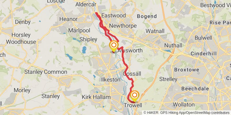 Erewash Valley Trail stage 2 Map