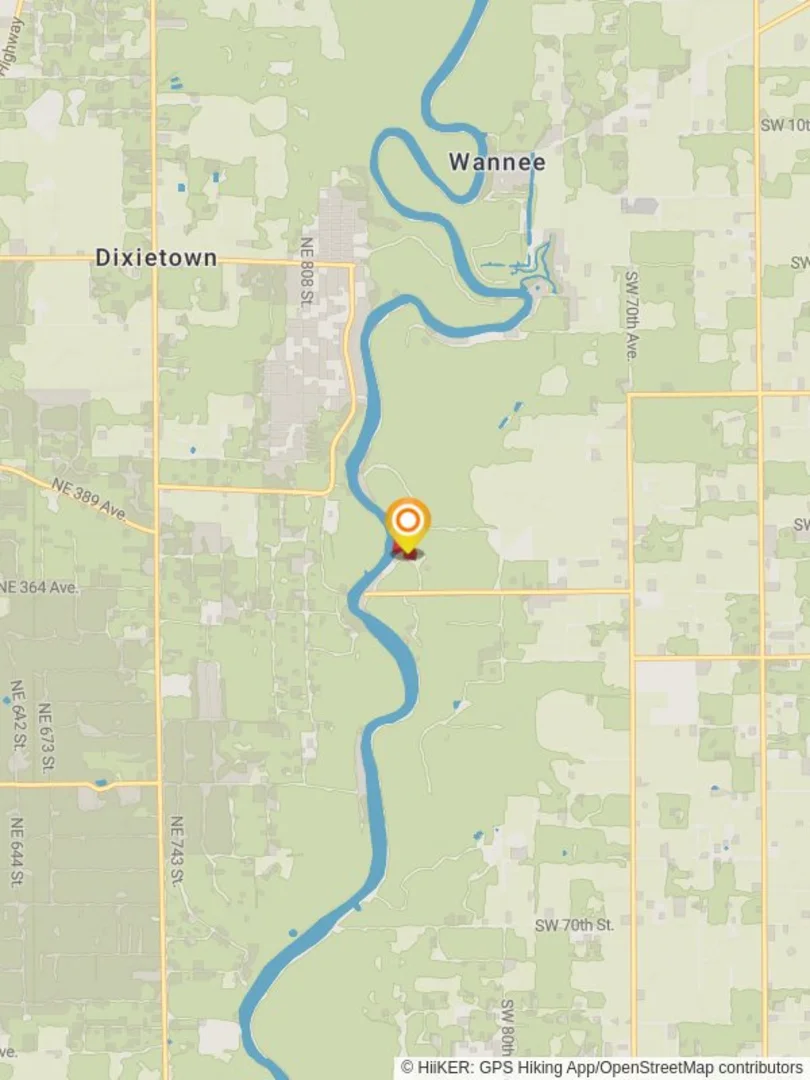 An image depicting the trail Suwannee River Walk and its surrounding area.