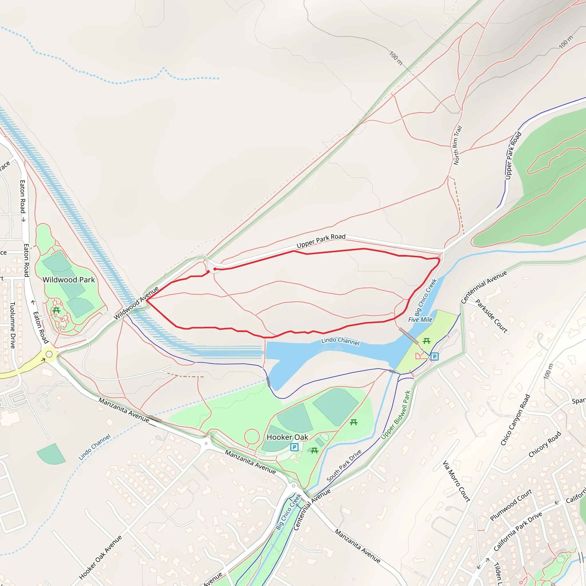 Lindo Channel Loop mobile static map