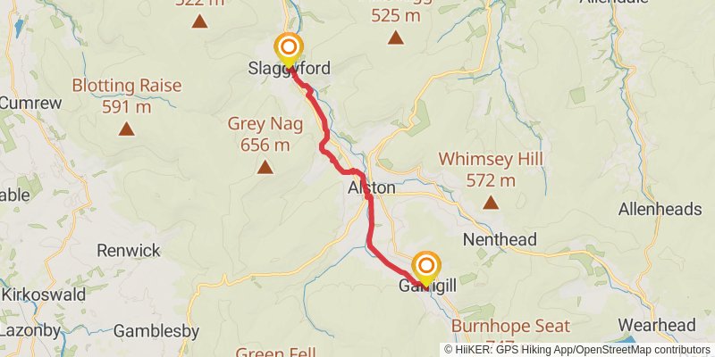 A Pennine Journey stage 13 Map