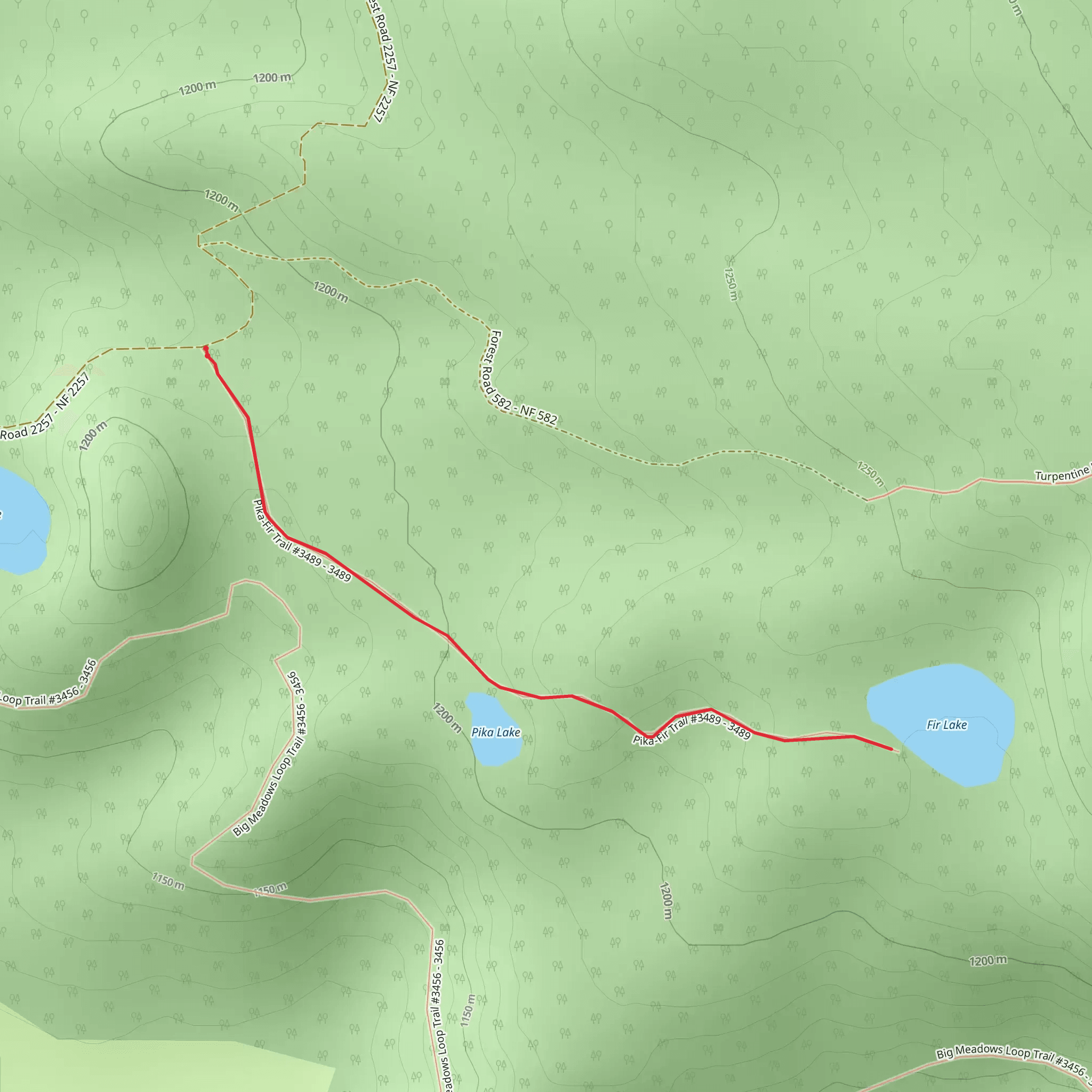 Pika - Fir Trail mobile static map