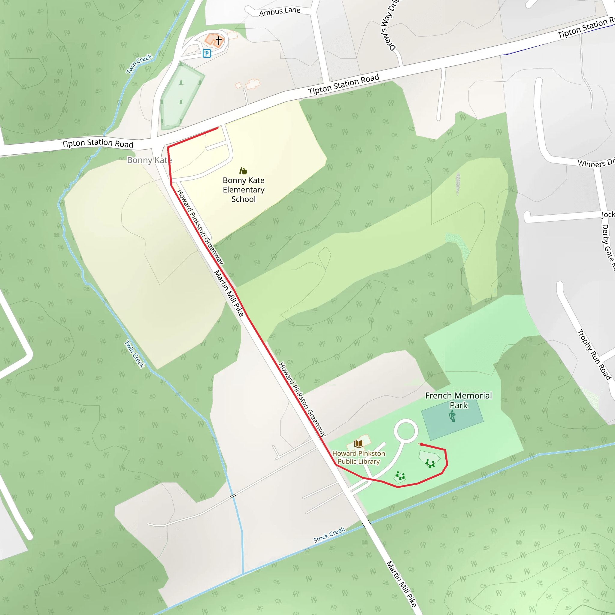 French Memorial Park mobile static map