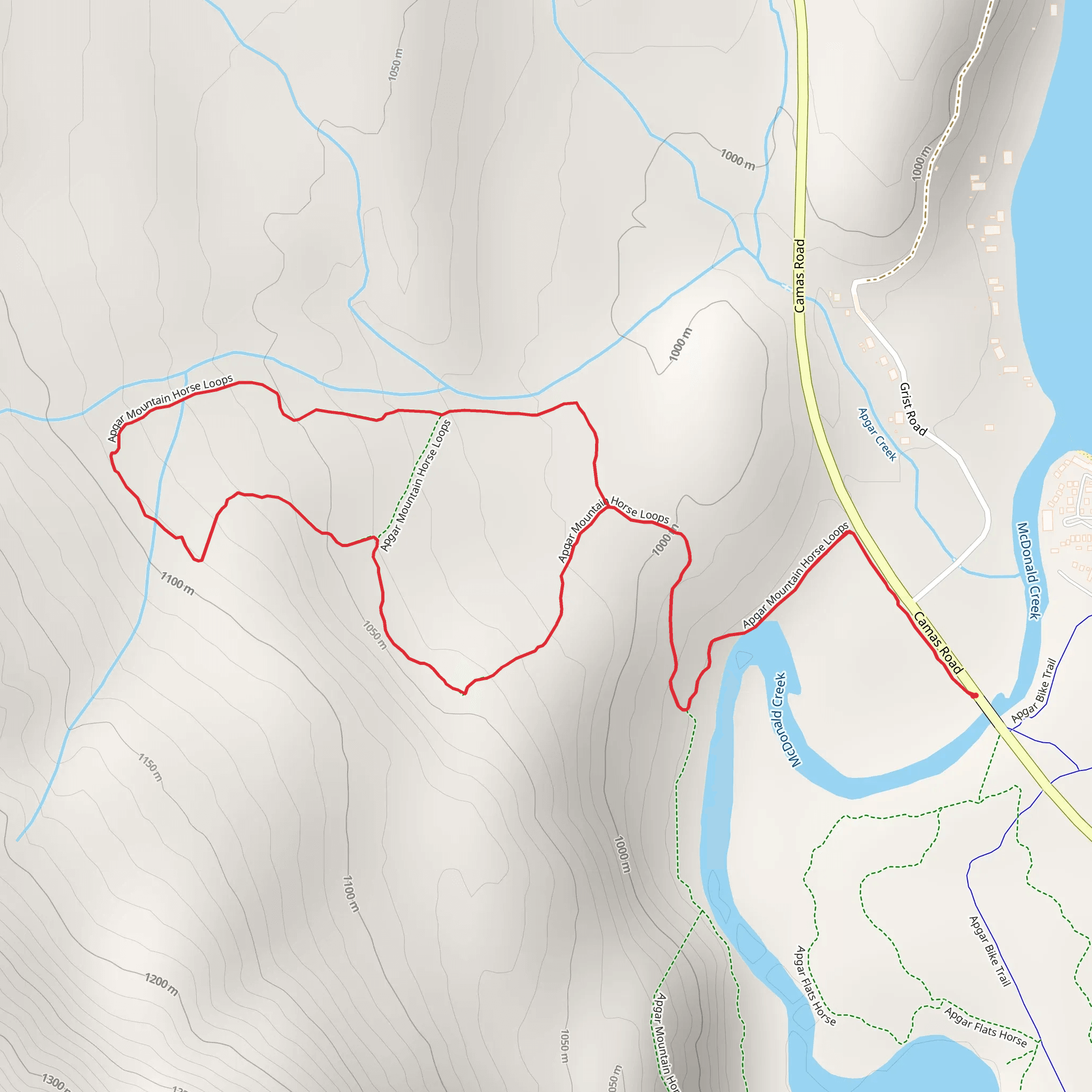 Apgar Mountain Horse Loop Trail mobile static map