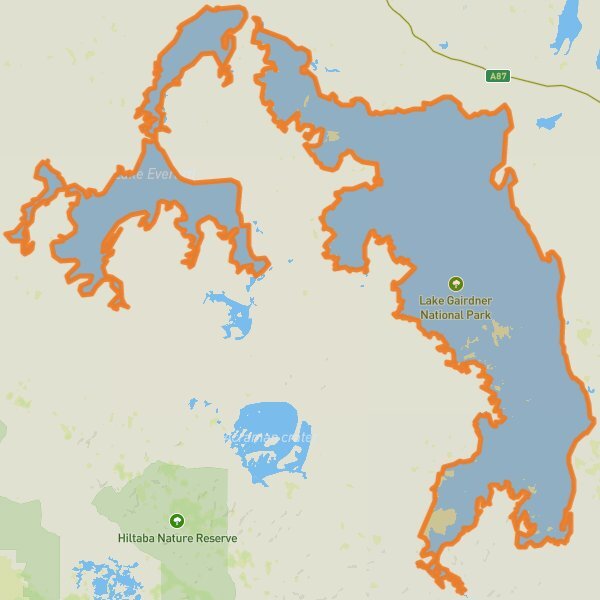 Lake Gairdner National Park mobile static map