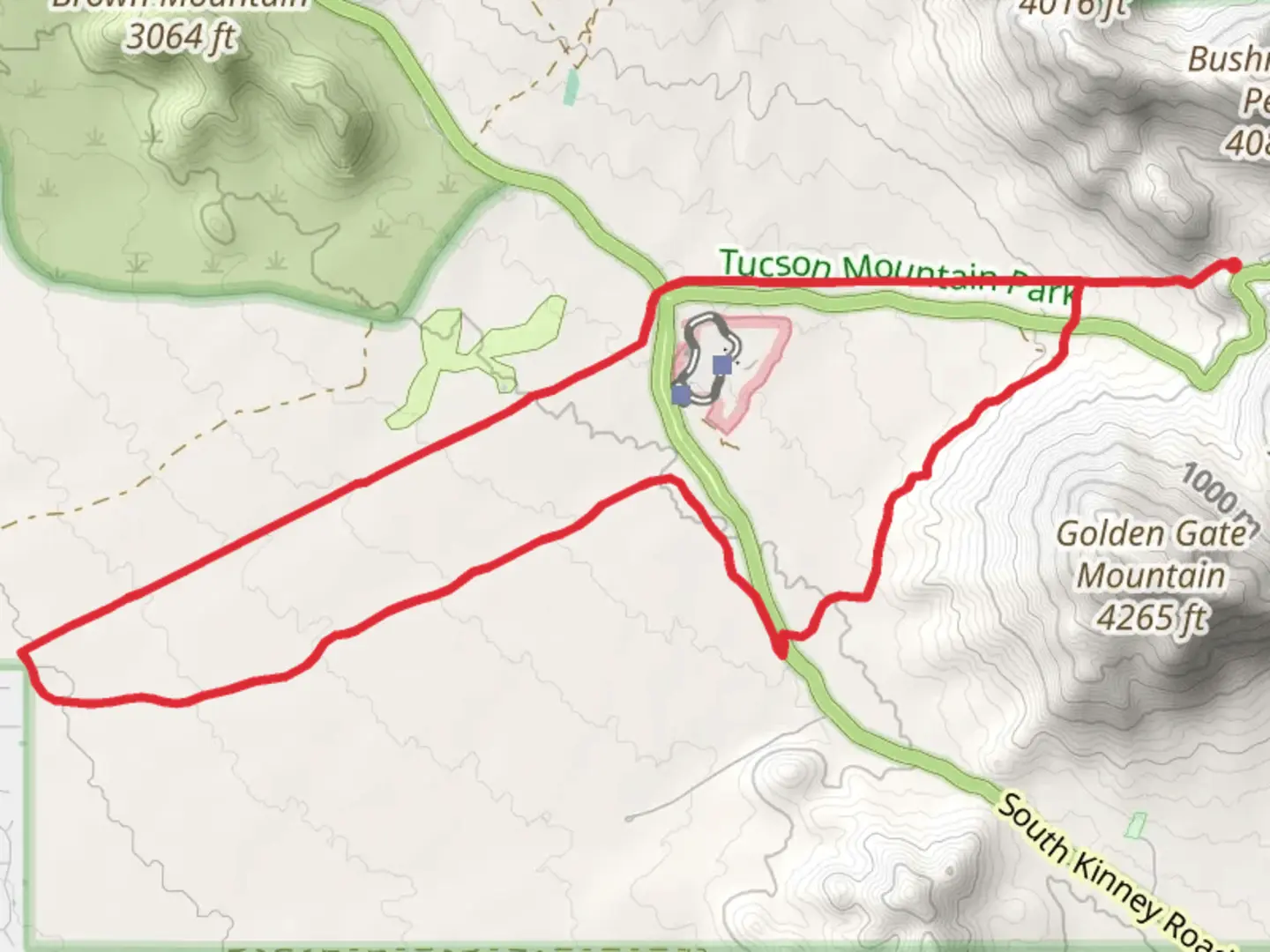 An image depicting the trail Gates Pass - Avery Bryce Loop Trail and its surrounding area.