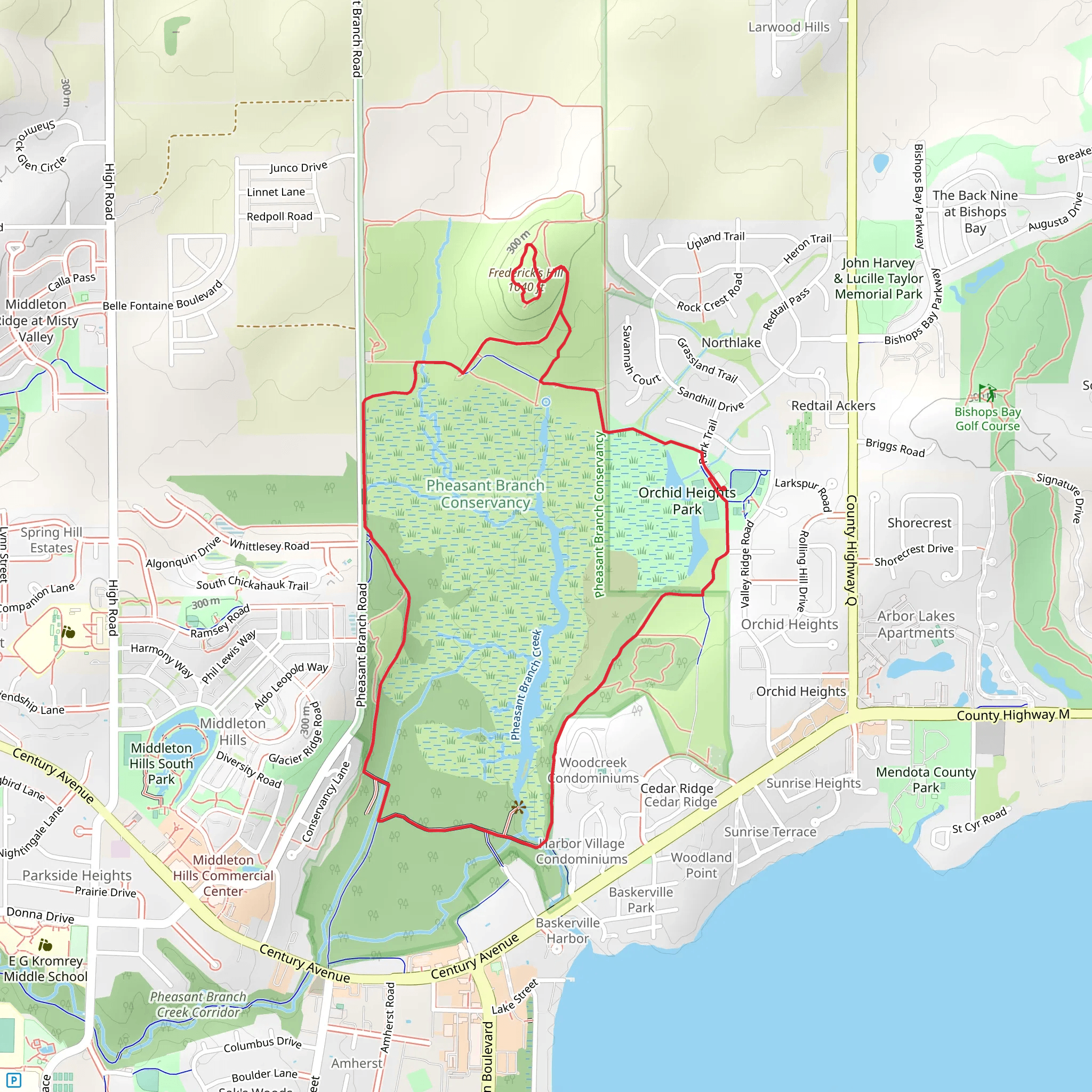 Frederick's Hill - Orchid Heights Park Loop mobile static map