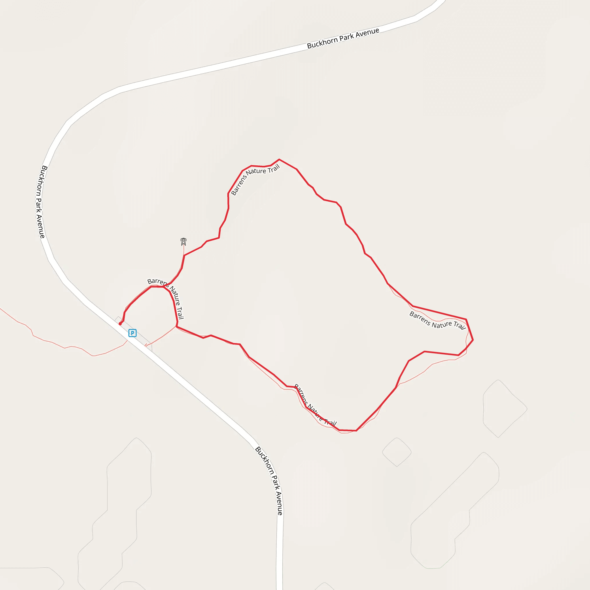 Barrens Nature Loop Trail mobile static map
